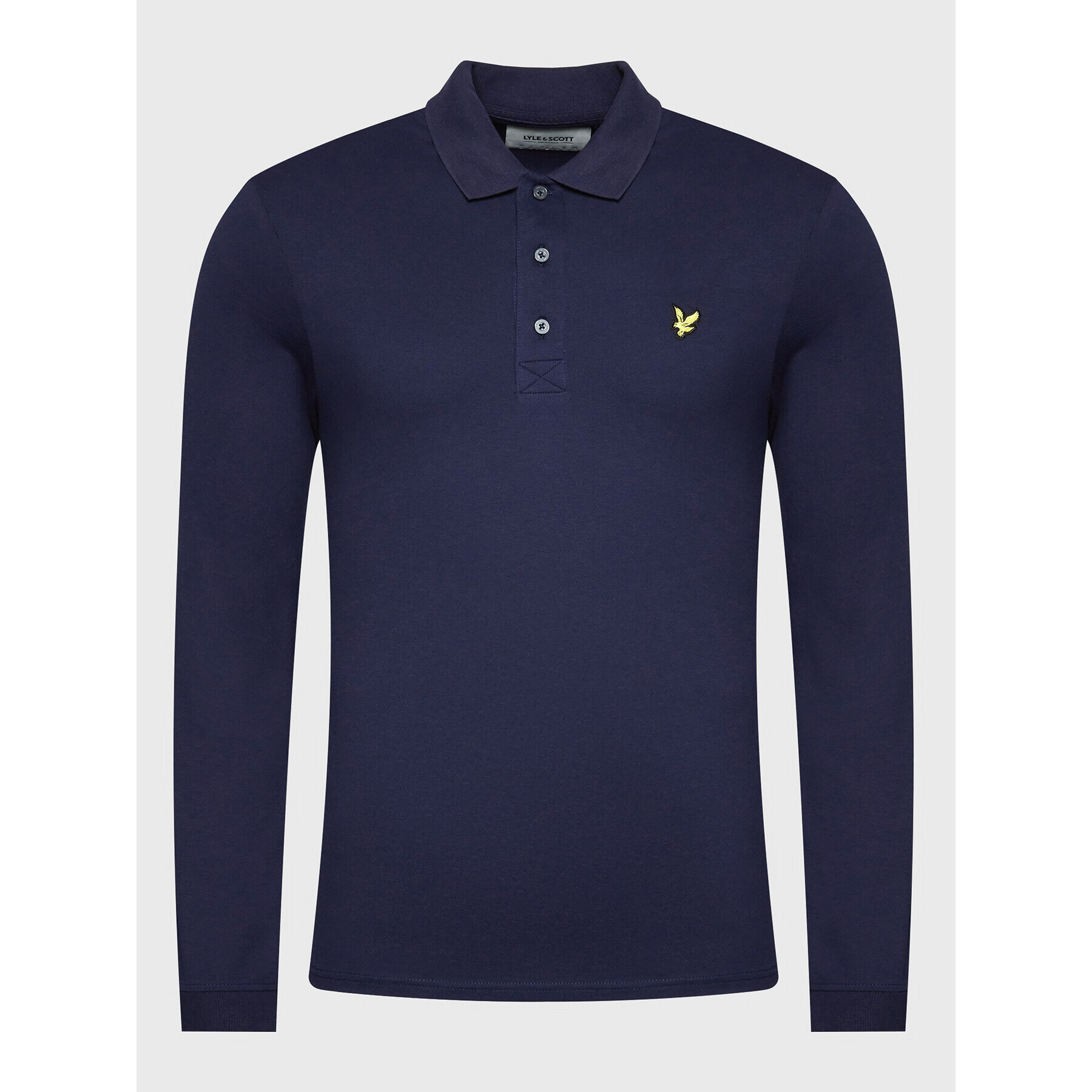 Lyle & Scott Тениска с яка и копчета LP400VOG Тъмносин Regular Fit - Pepit.bg