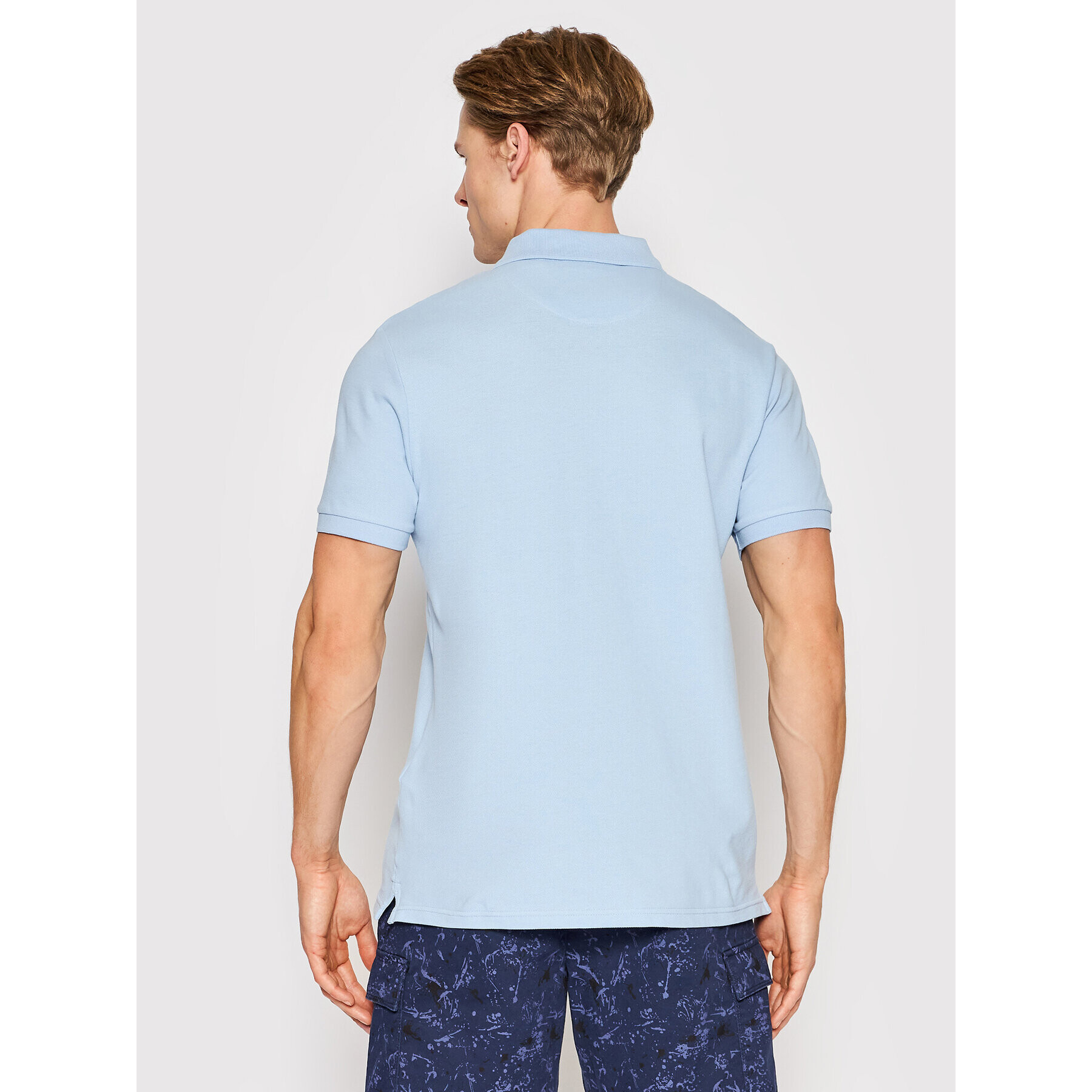 Lyle & Scott Тениска с яка и копчета Plain SP400VOG Син Regular Fit - Pepit.bg