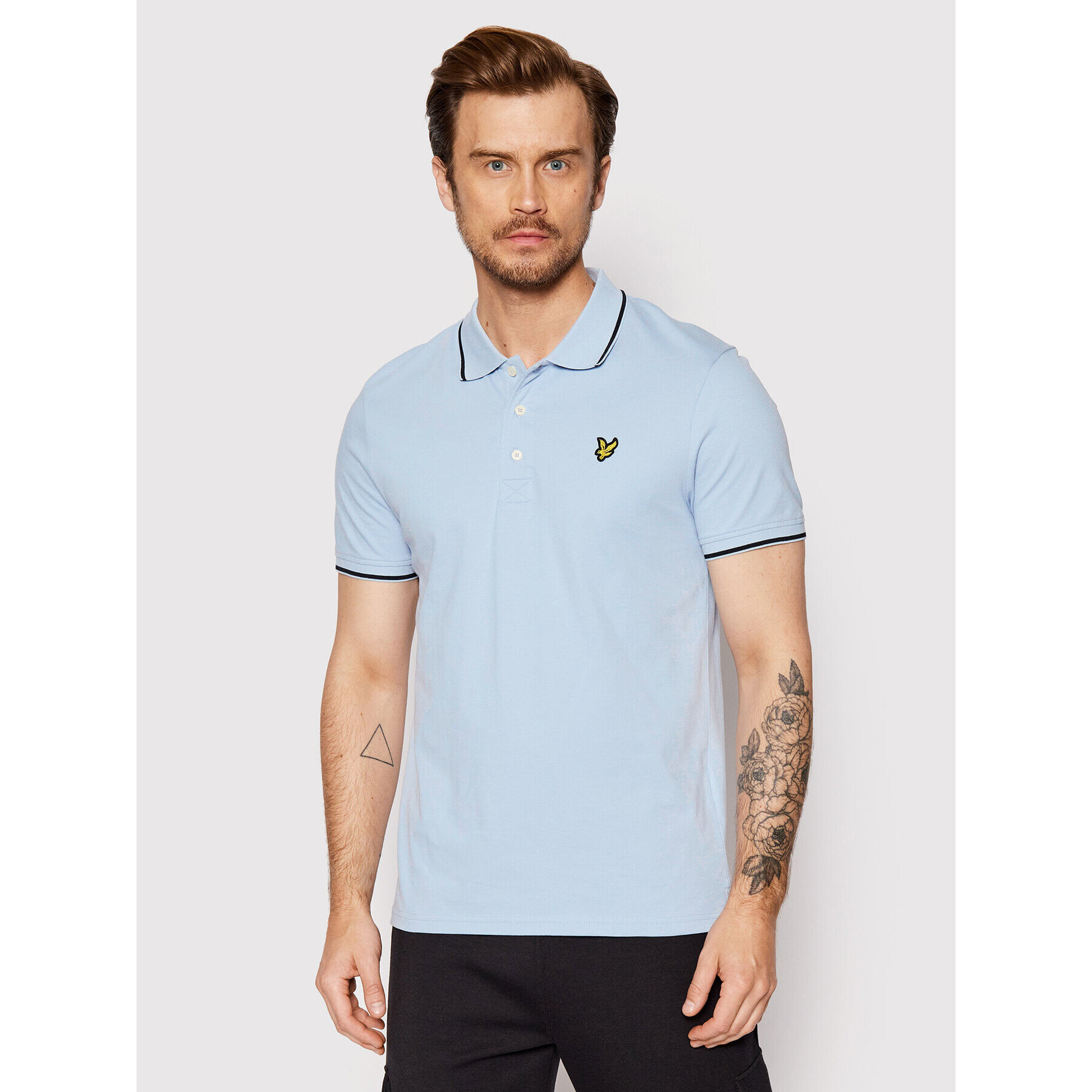 Lyle & Scott Тениска с яка и копчета SP1524VOG Син Regular Fit - Pepit.bg