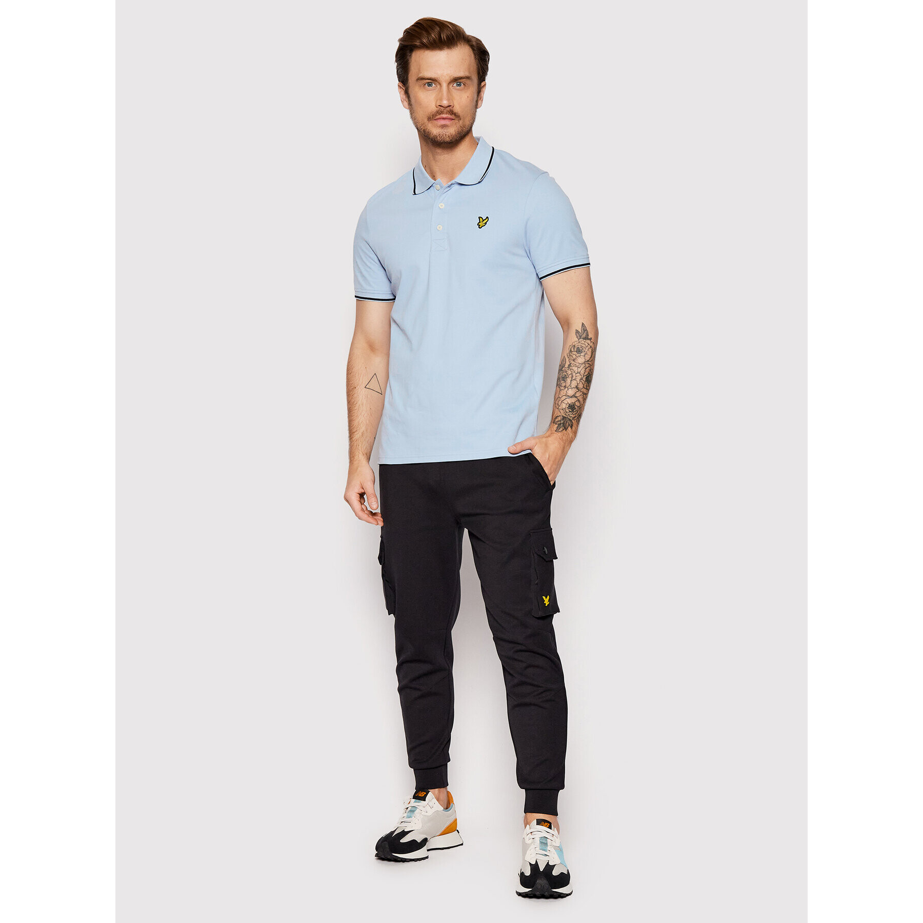 Lyle & Scott Тениска с яка и копчета SP1524VOG Син Regular Fit - Pepit.bg