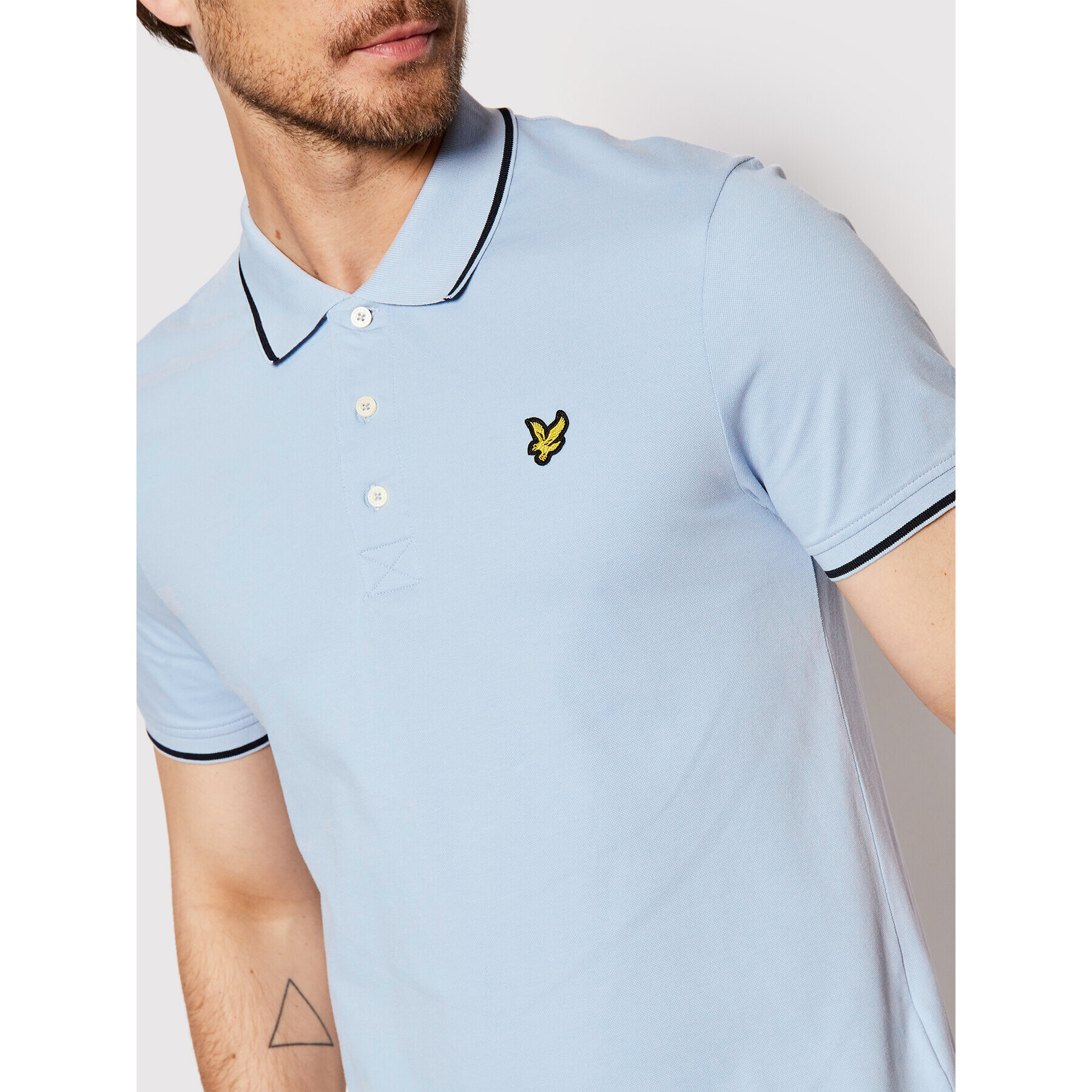 Lyle & Scott Тениска с яка и копчета SP1524VOG Син Regular Fit - Pepit.bg