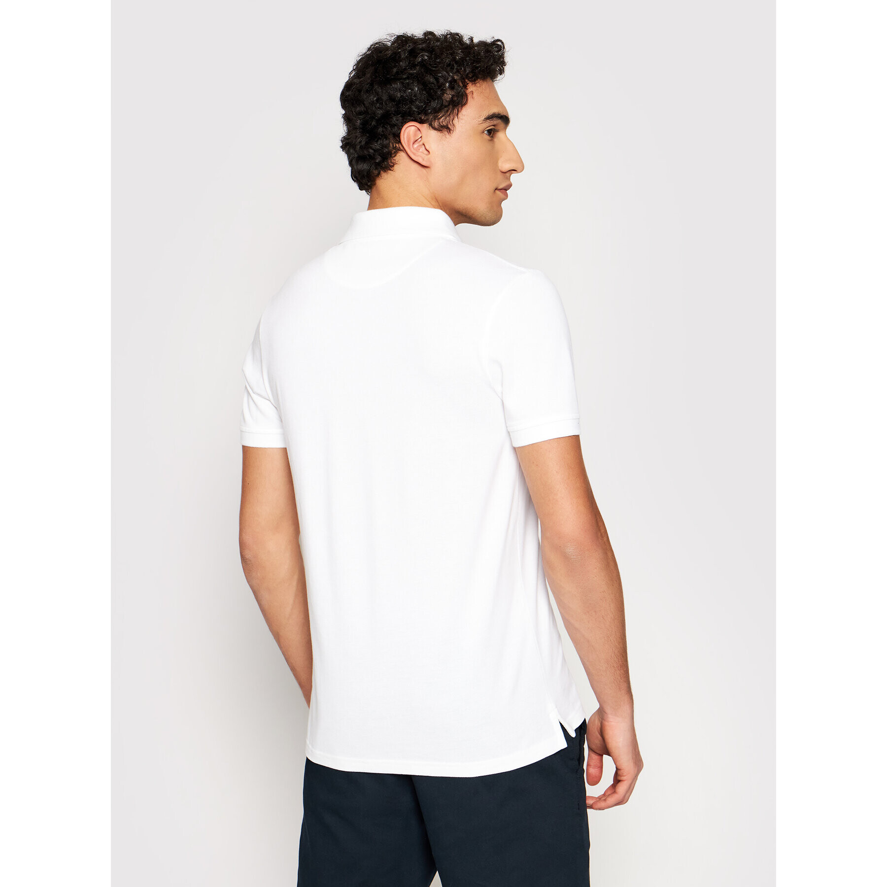 Lyle & Scott Тениска с яка и копчета SP400VB Бял Regular Fit - Pepit.bg