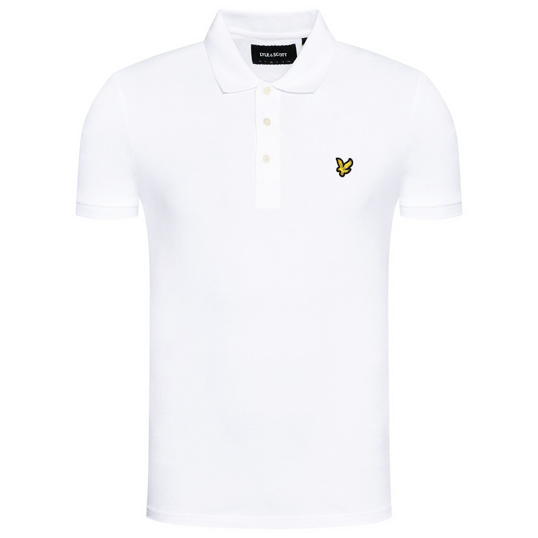Lyle & Scott Тениска с яка и копчета SP400VB Бял Regular Fit - Pepit.bg
