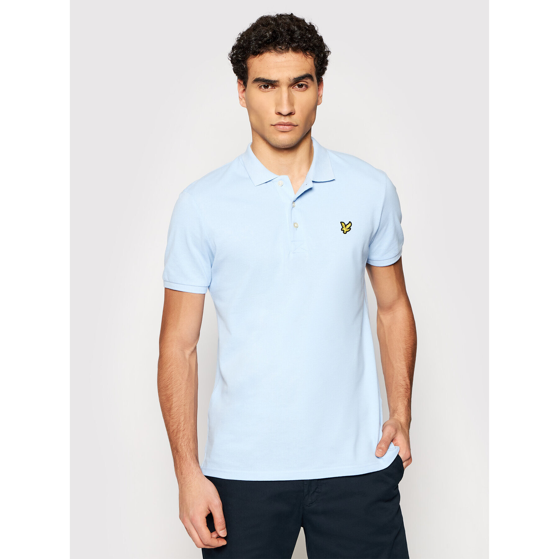 Lyle & Scott Тениска с яка и копчета SP400VTR Син Regular Fit - Pepit.bg