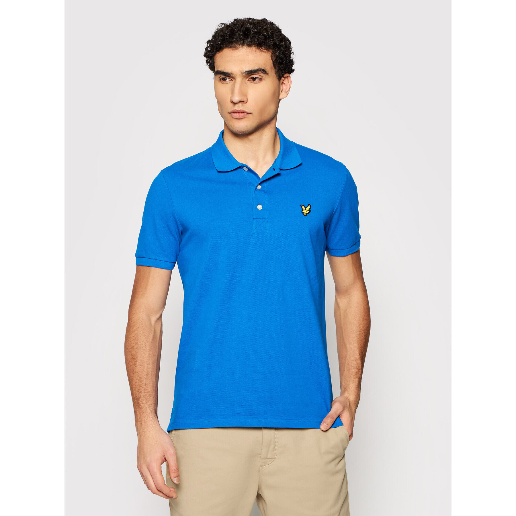 Lyle & Scott Тениска с яка и копчета SP400VTR Син Regular Fit - Pepit.bg