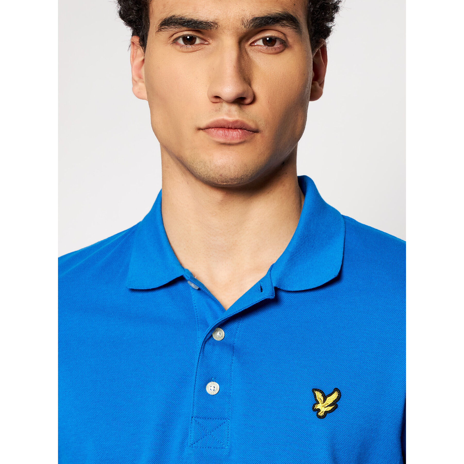 Lyle & Scott Тениска с яка и копчета SP400VTR Син Regular Fit - Pepit.bg