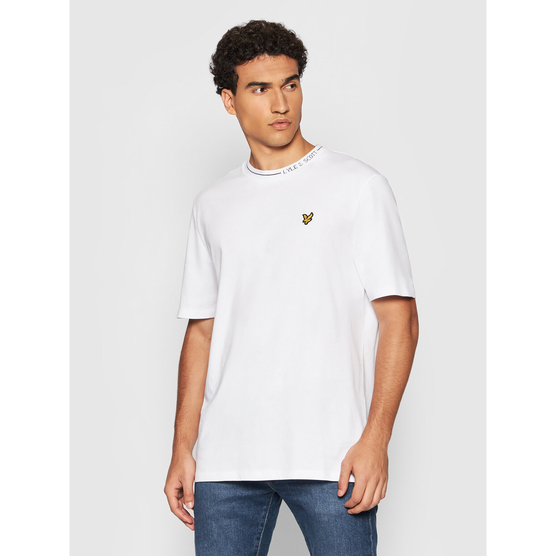 Lyle & Scott Тишърт Branded Ringer TS1357V Бял Relaxed Fit - Pepit.bg