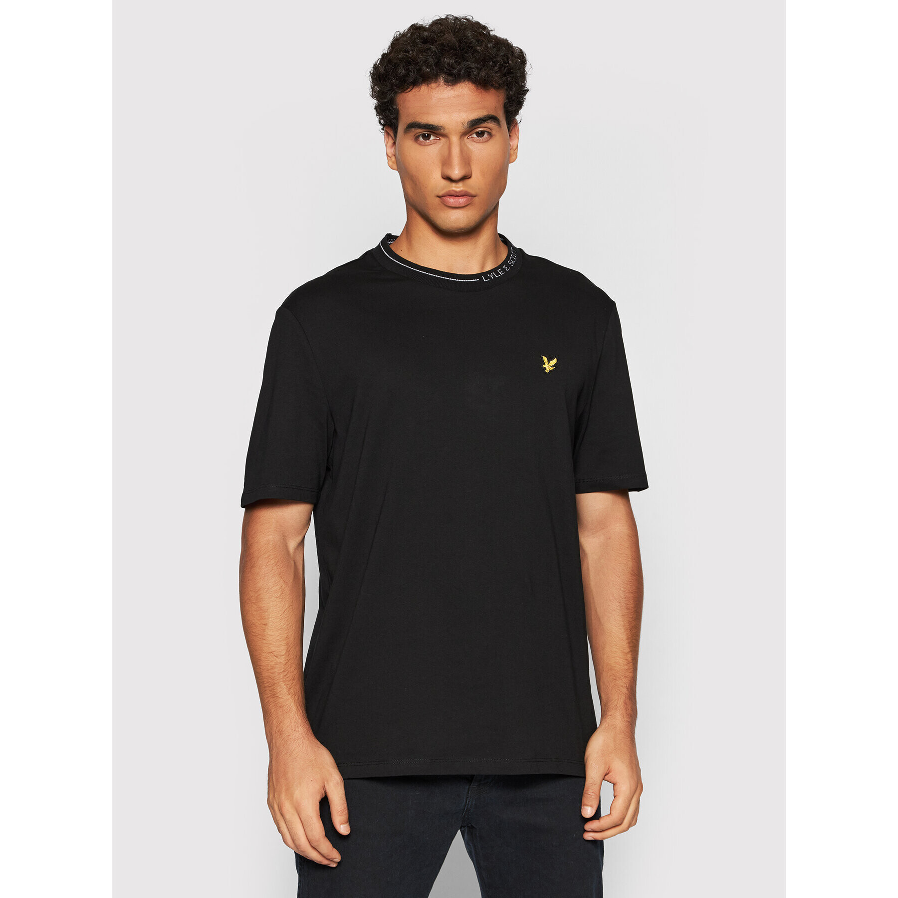 Lyle & Scott Тишърт Branded Ringer TS1357V Черен Relaxed Fit - Pepit.bg