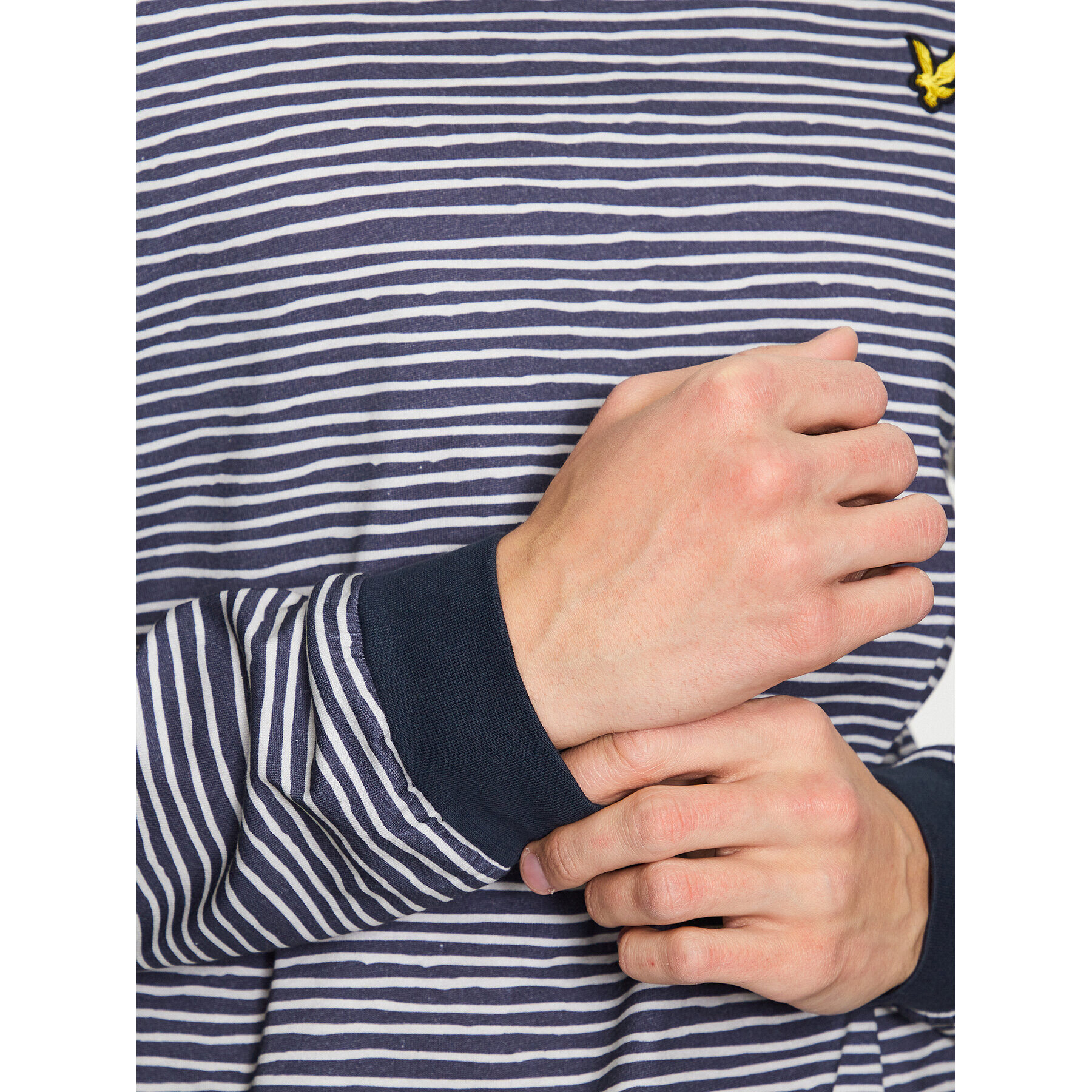 Lyle & Scott Тишърт BRETON STRIPE LONG SLEEVE T SHIRT TS1808V Тъмносин Regular Fit - Pepit.bg