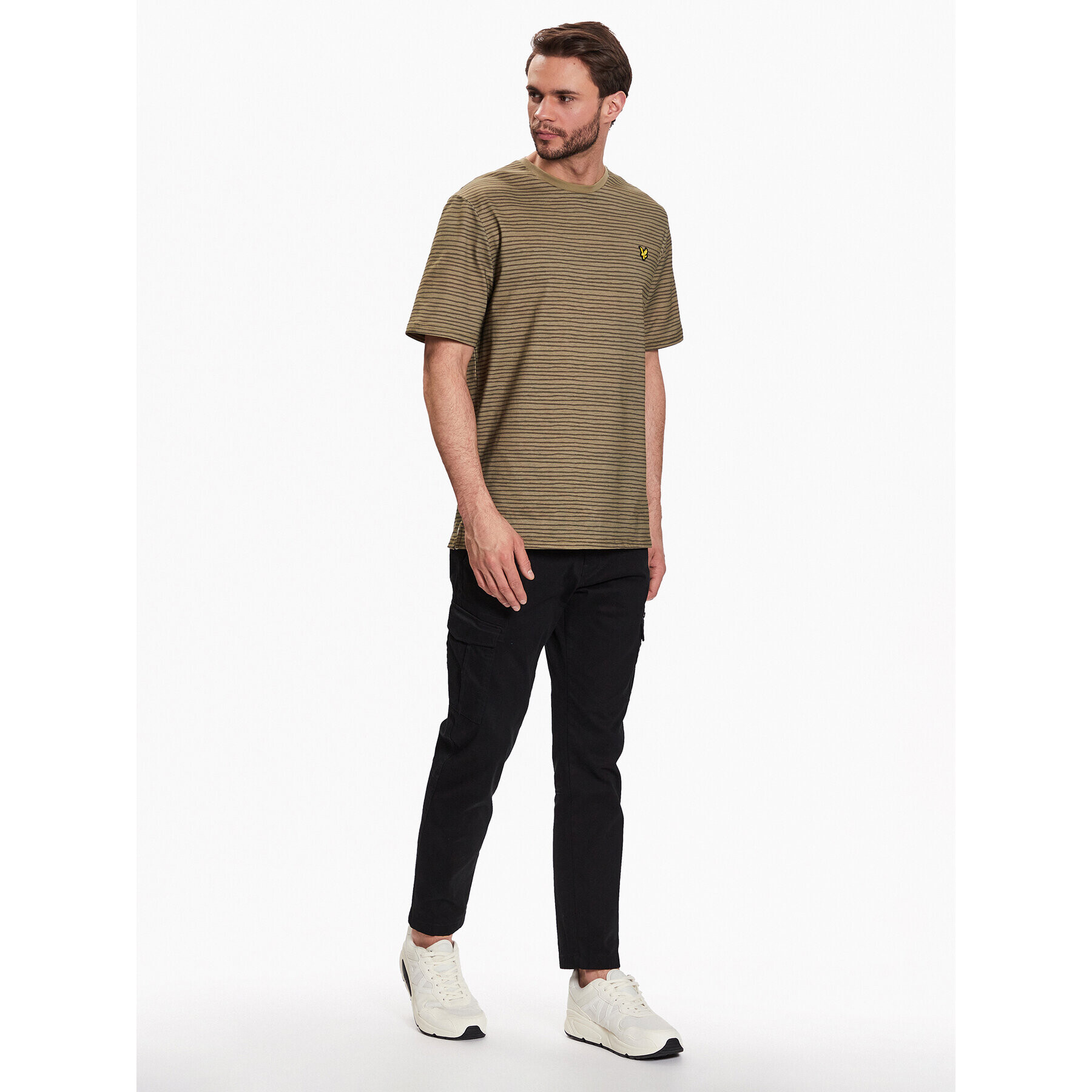 Lyle & Scott Тишърт BRETON STRIPE T SHIRT TS1807V Зелен Regular Fit - Pepit.bg