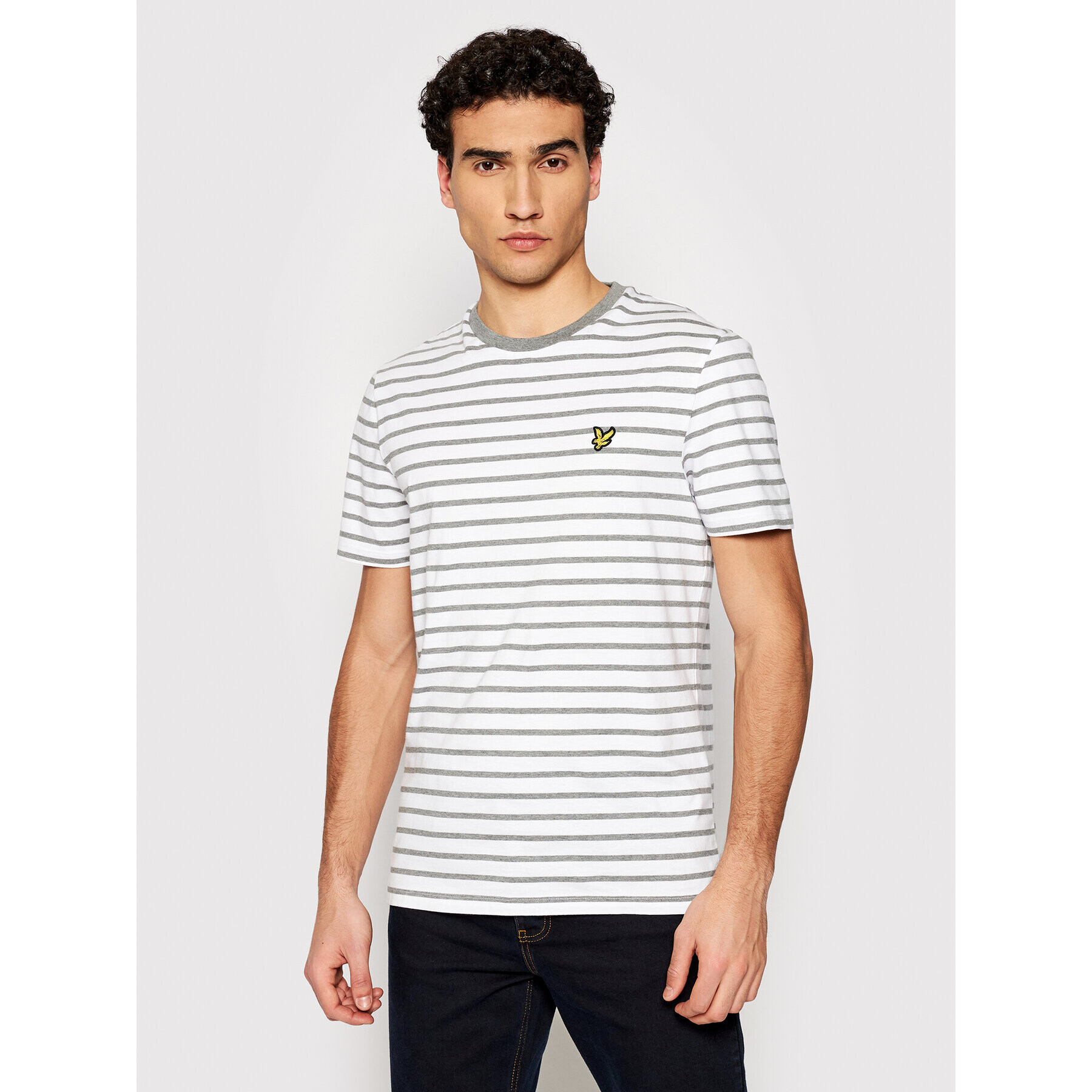 Lyle & Scott Тишърт Breton Stripe TS508VB Бял Regular Fit - Pepit.bg