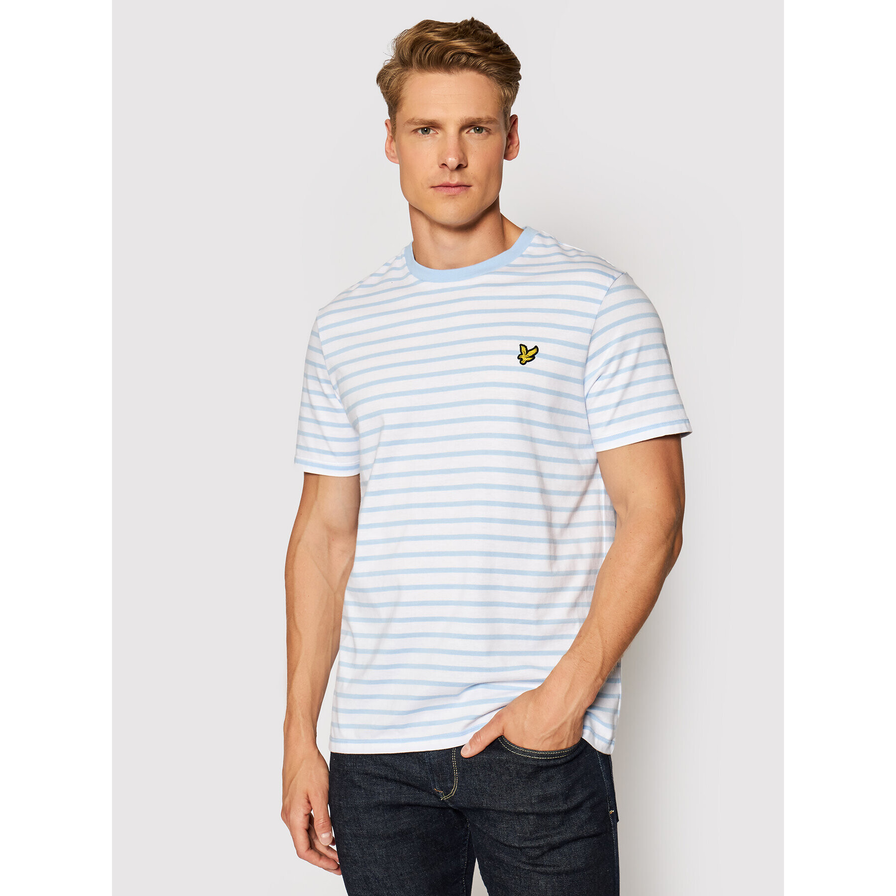 Lyle & Scott Тишърт Breton Stripe TS508VB Син Regular Fit - Pepit.bg