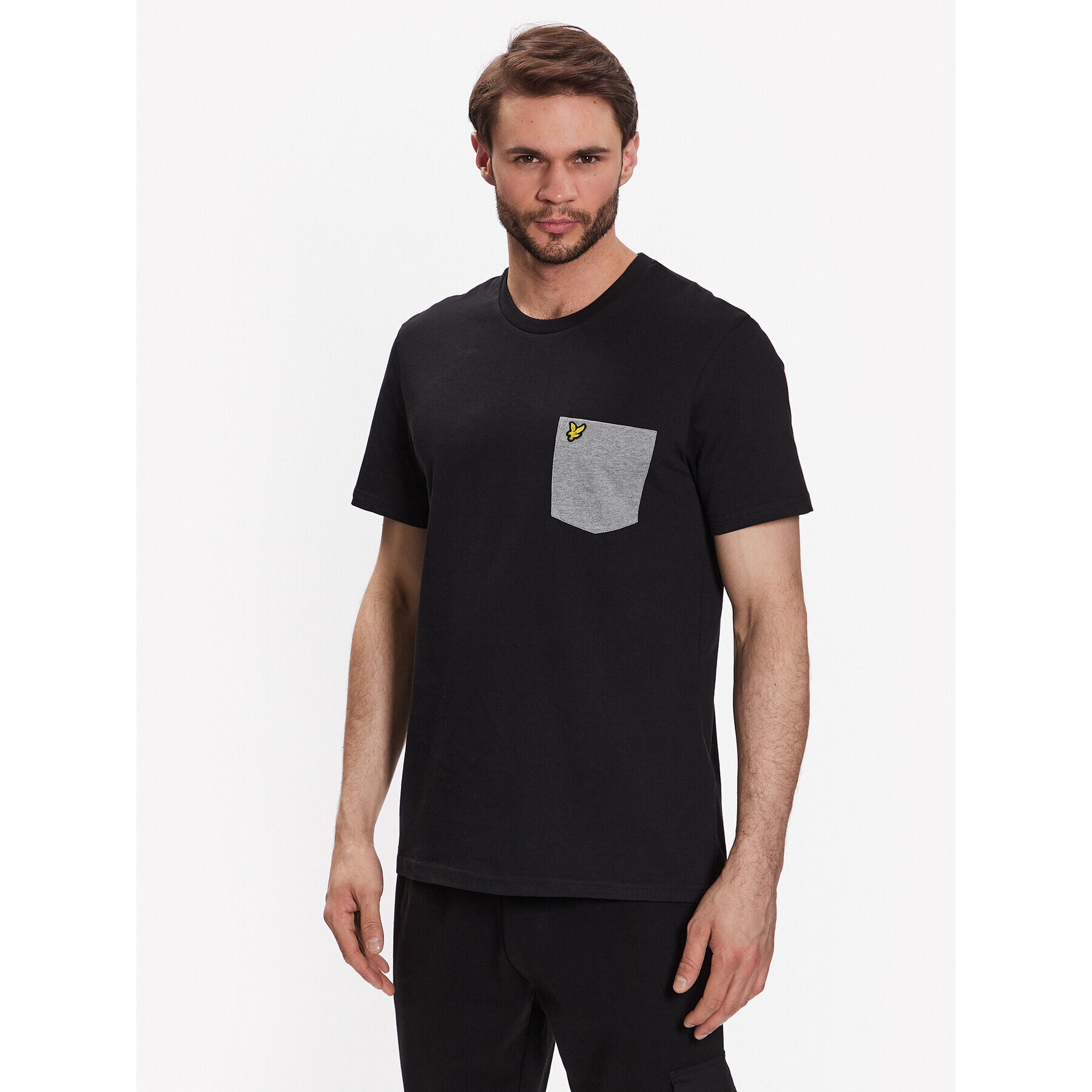 Lyle & Scott Тишърт Contrast Pocket T-Shirt TS831VOG Черен Regular Fit - Pepit.bg