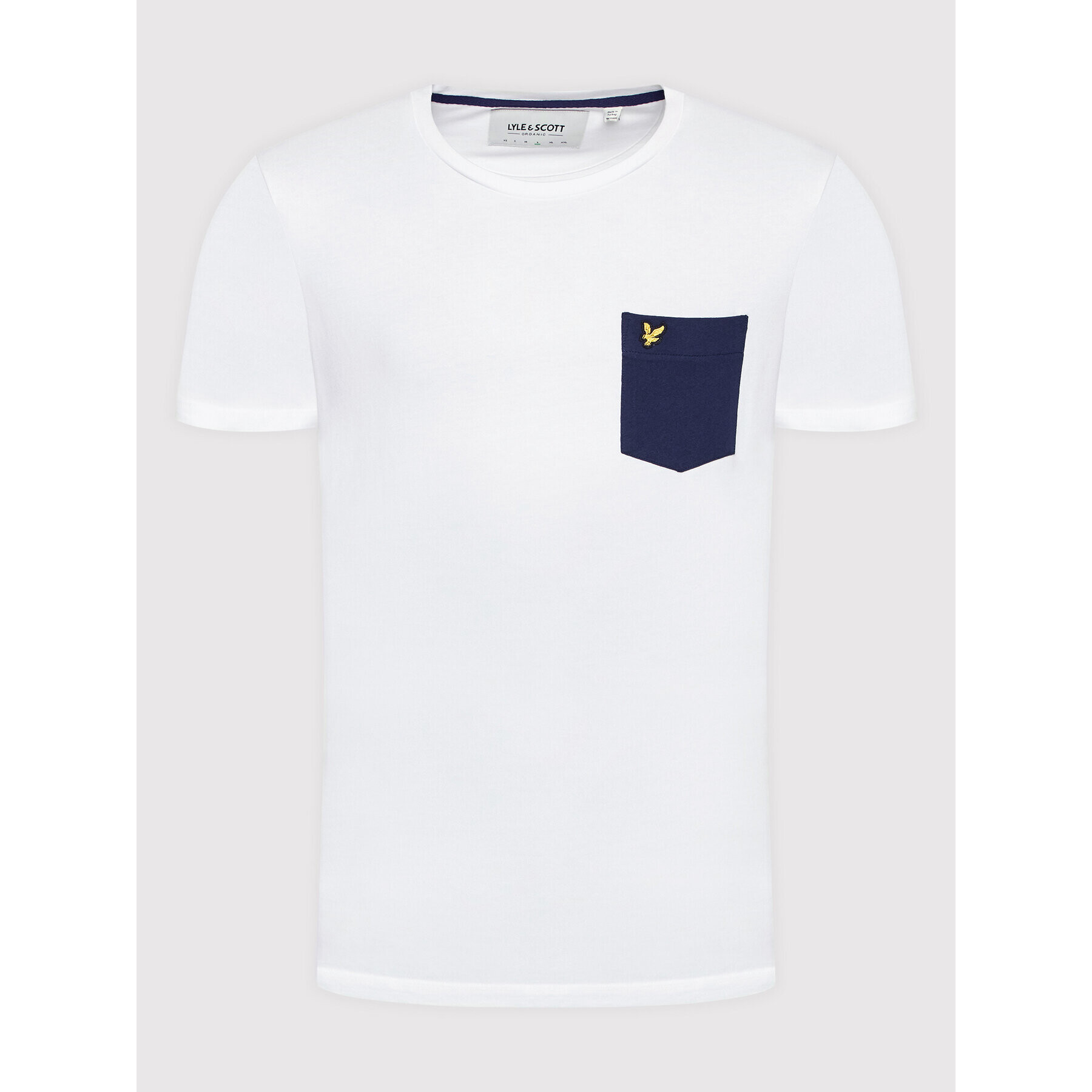 Lyle & Scott Тишърт Contrast Pocket TS831VOG Бял Regular Fit - Pepit.bg