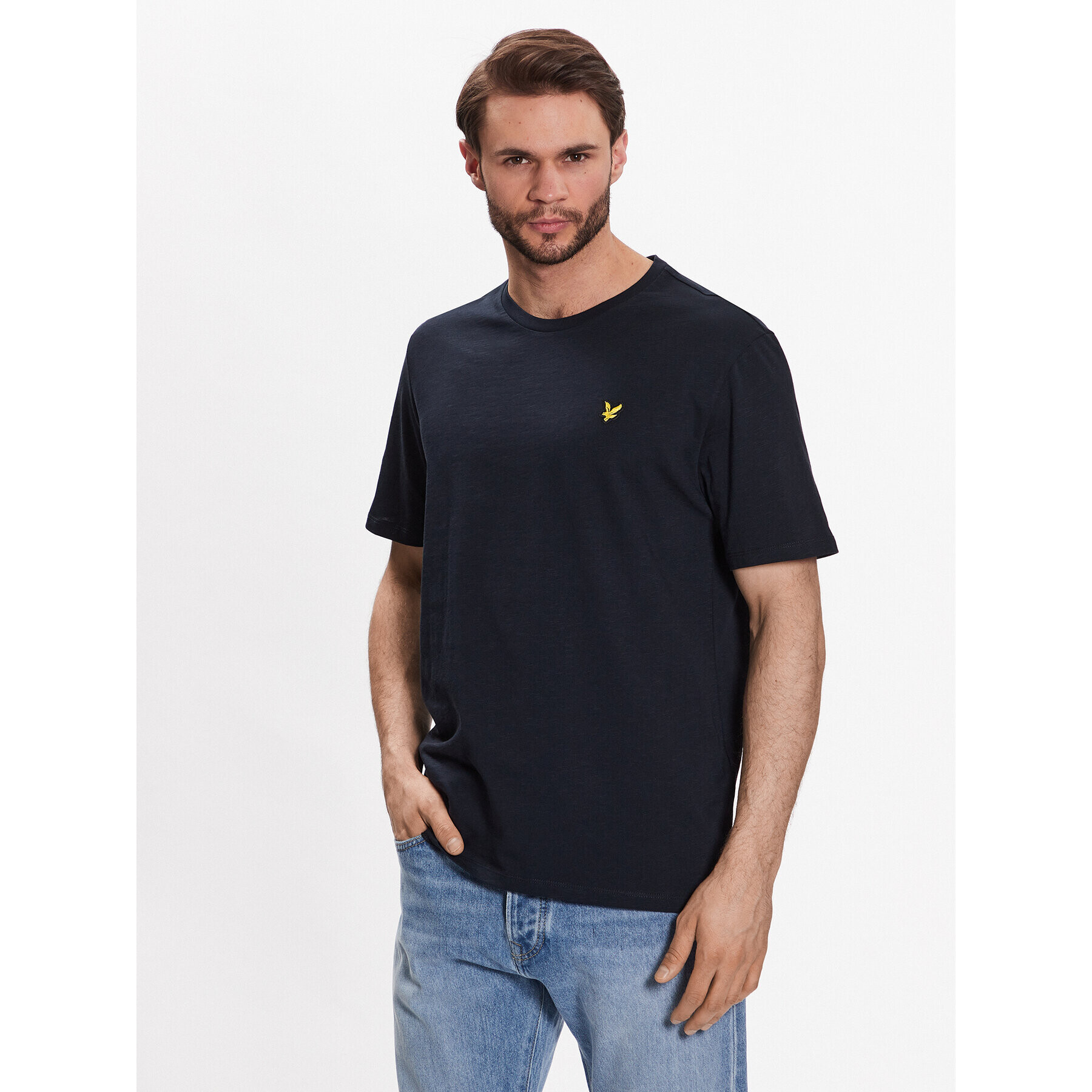 Lyle & Scott Тишърт CREST TIPPED T SHIRT TS1805V Тъмносин Regular Fit - Pepit.bg