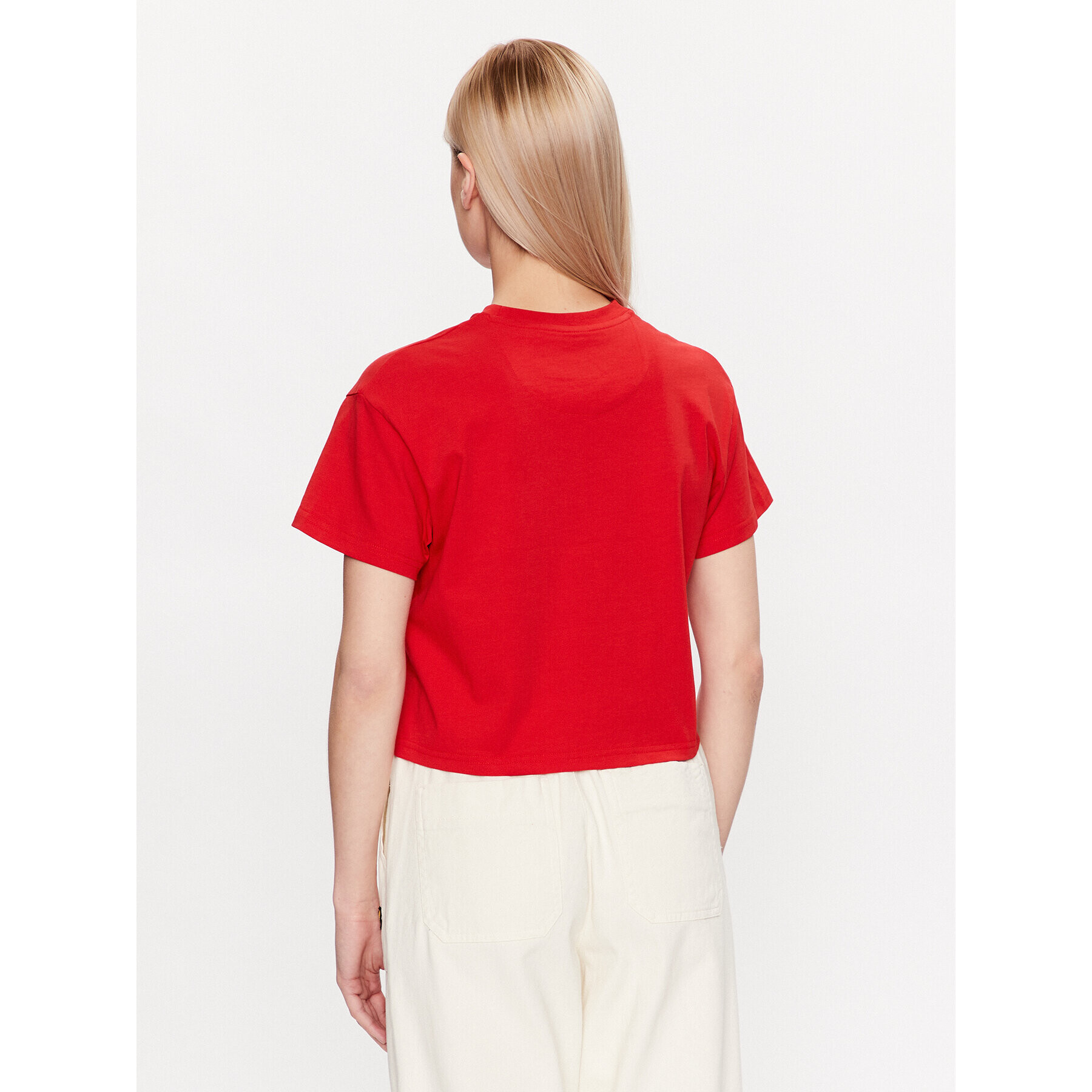Lyle & Scott Тишърт Cropped T-shirt TSW1607V Червен Regular Fit - Pepit.bg