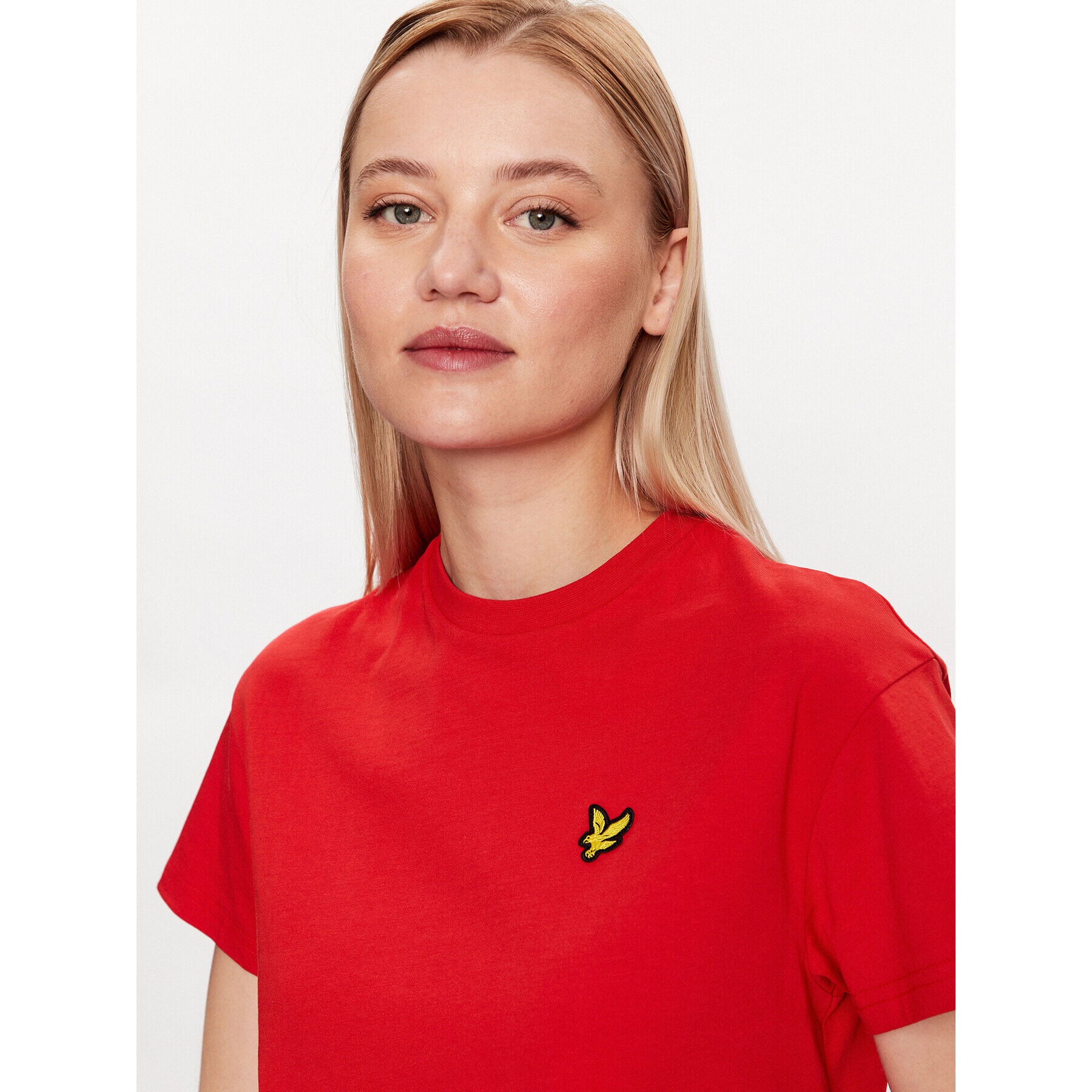 Lyle & Scott Тишърт Cropped T-shirt TSW1607V Червен Regular Fit - Pepit.bg