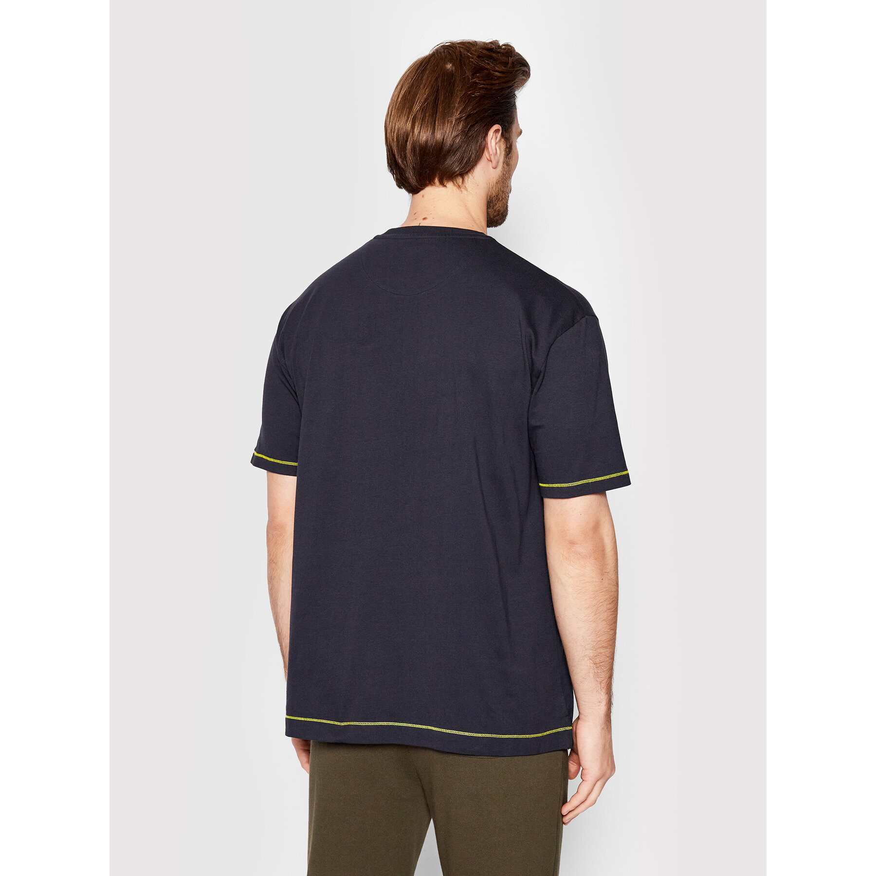 Lyle & Scott Тишърт Flatlock TS1615V Тъмносин Oversize - Pepit.bg