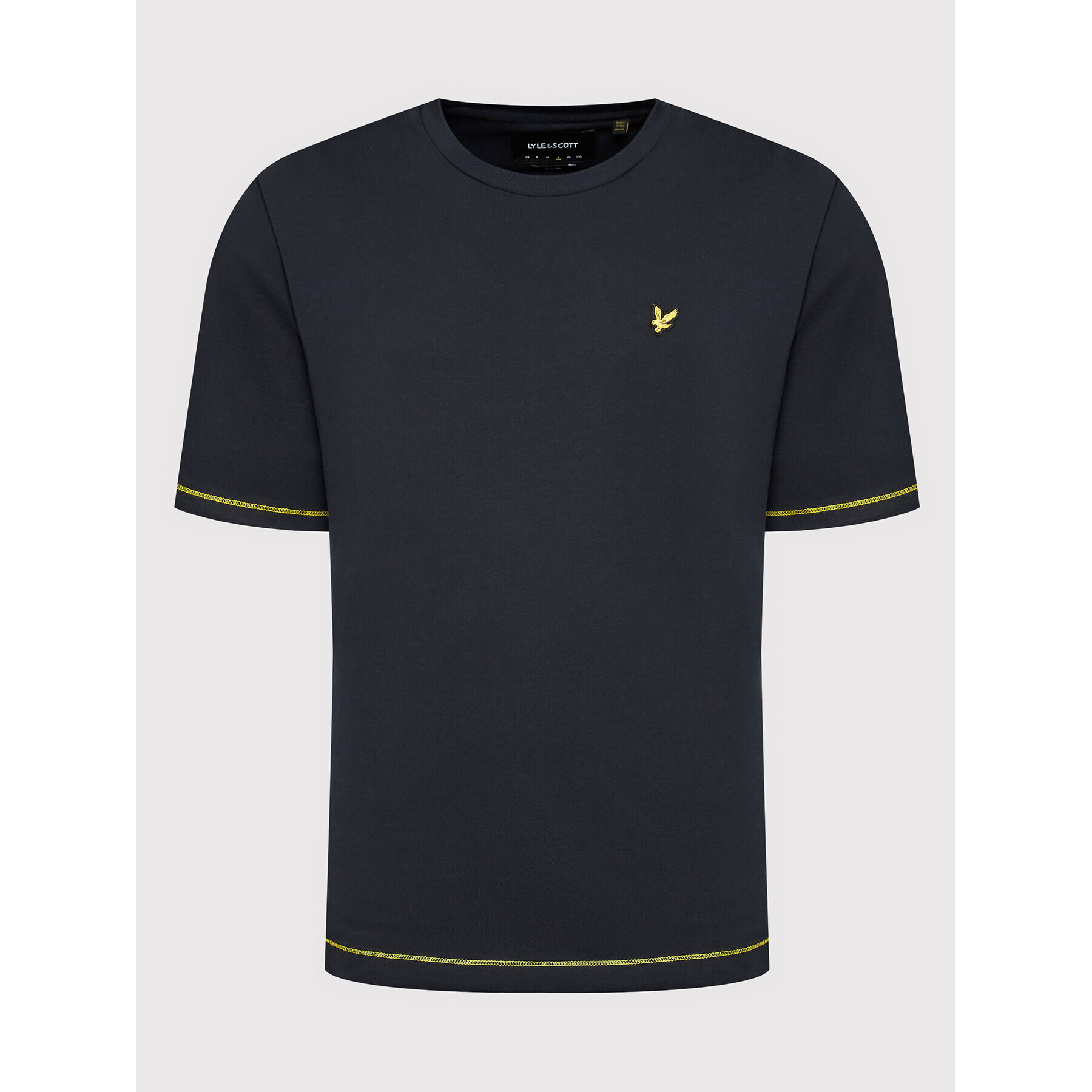 Lyle & Scott Тишърт Flatlock TS1615V Тъмносин Oversize - Pepit.bg