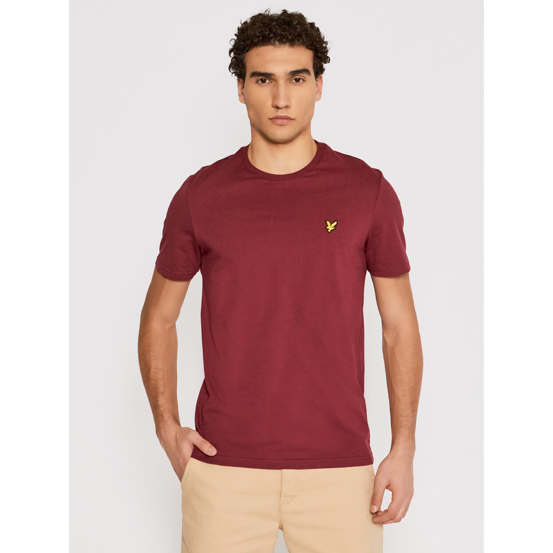 Lyle & Scott Тишърт Plain TS400VOG Бордо Regular Fit - Pepit.bg