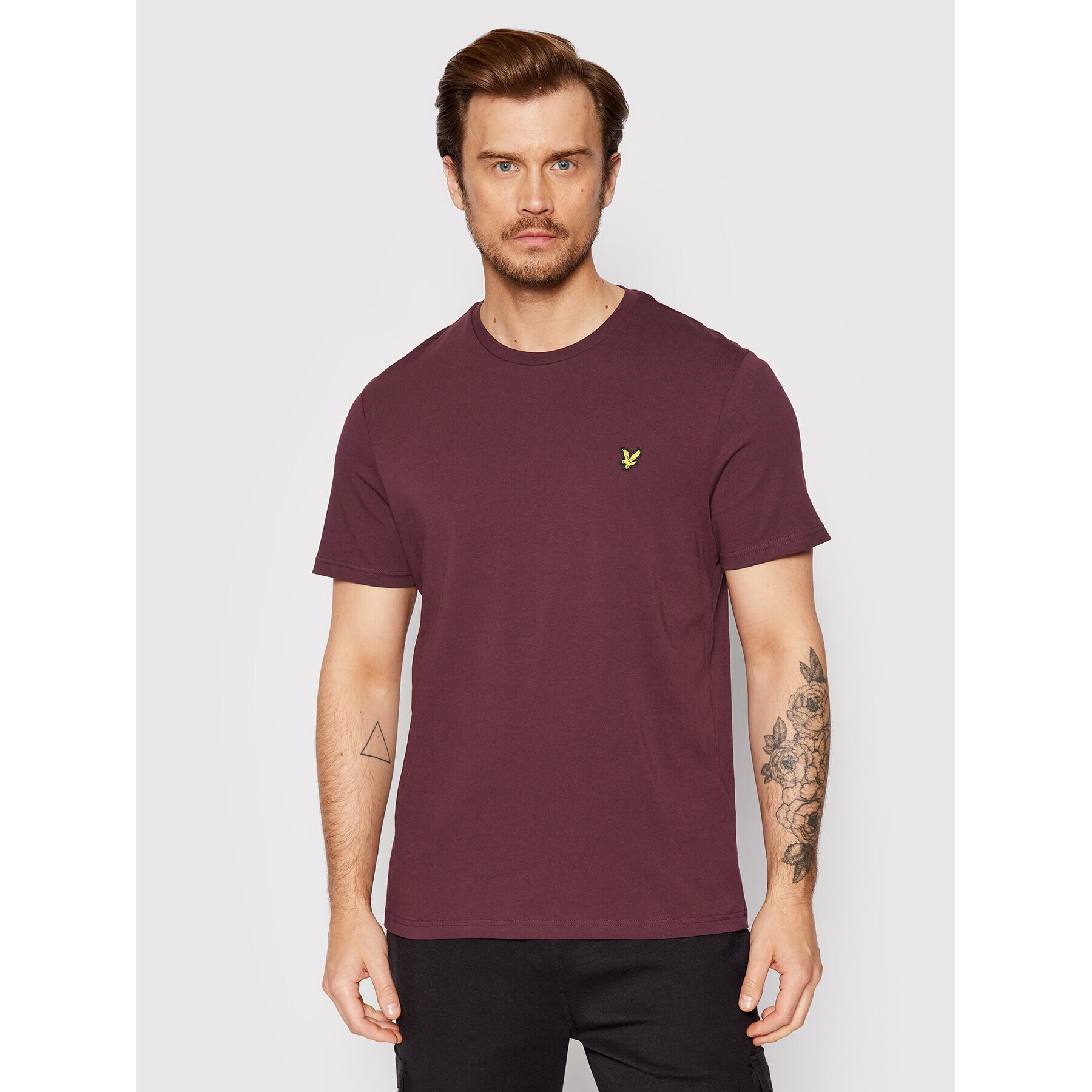 Lyle & Scott Тишърт Plain TS400VOG Бордо Regular Fit - Pepit.bg