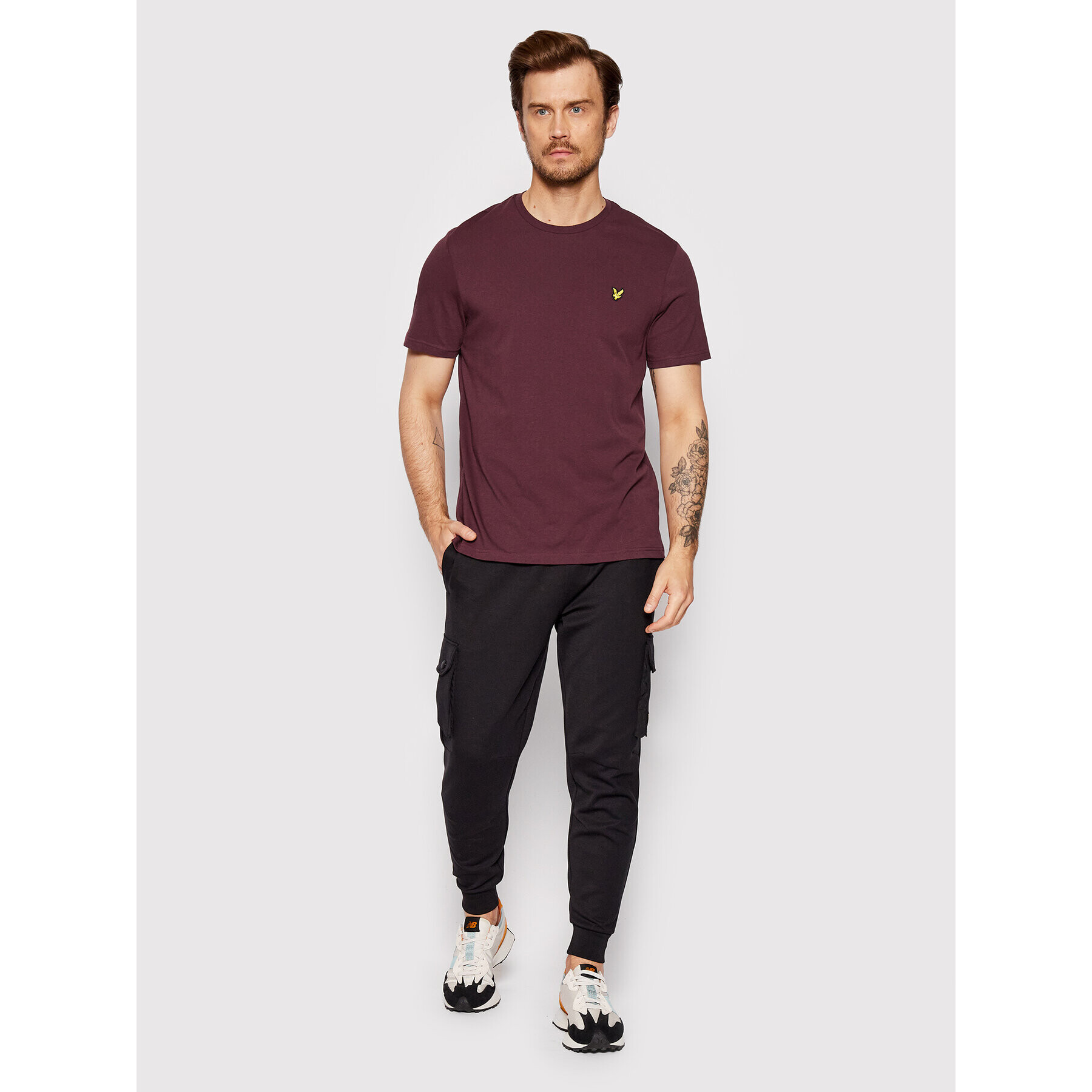 Lyle & Scott Тишърт Plain TS400VOG Бордо Regular Fit - Pepit.bg