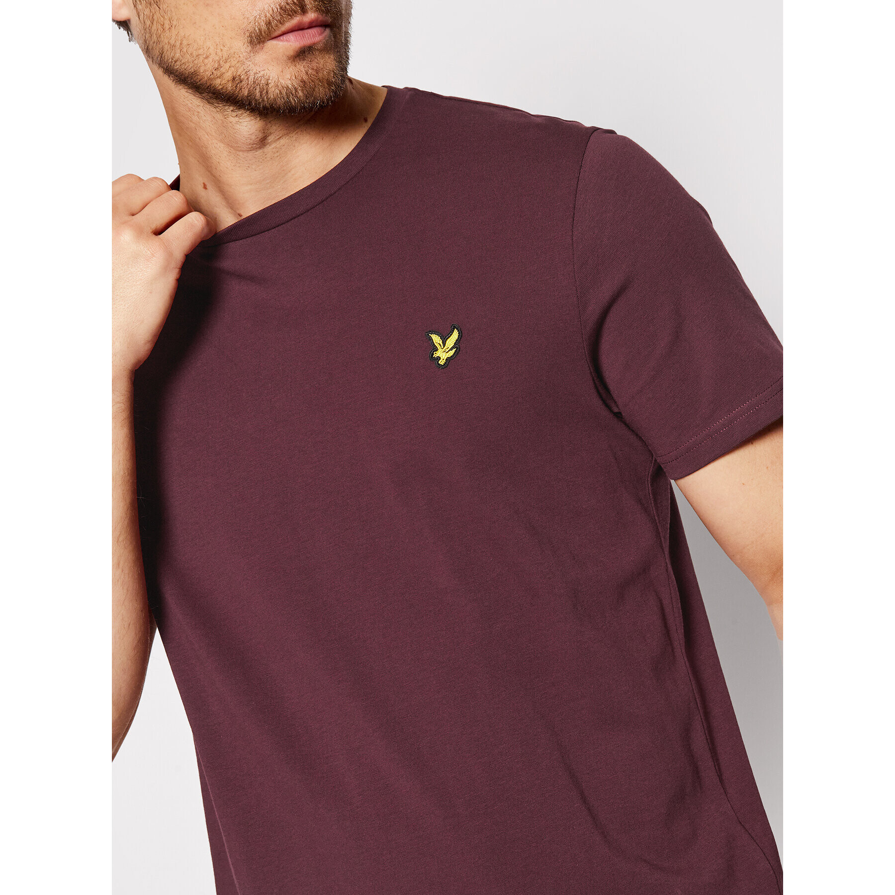 Lyle & Scott Тишърт Plain TS400VOG Бордо Regular Fit - Pepit.bg