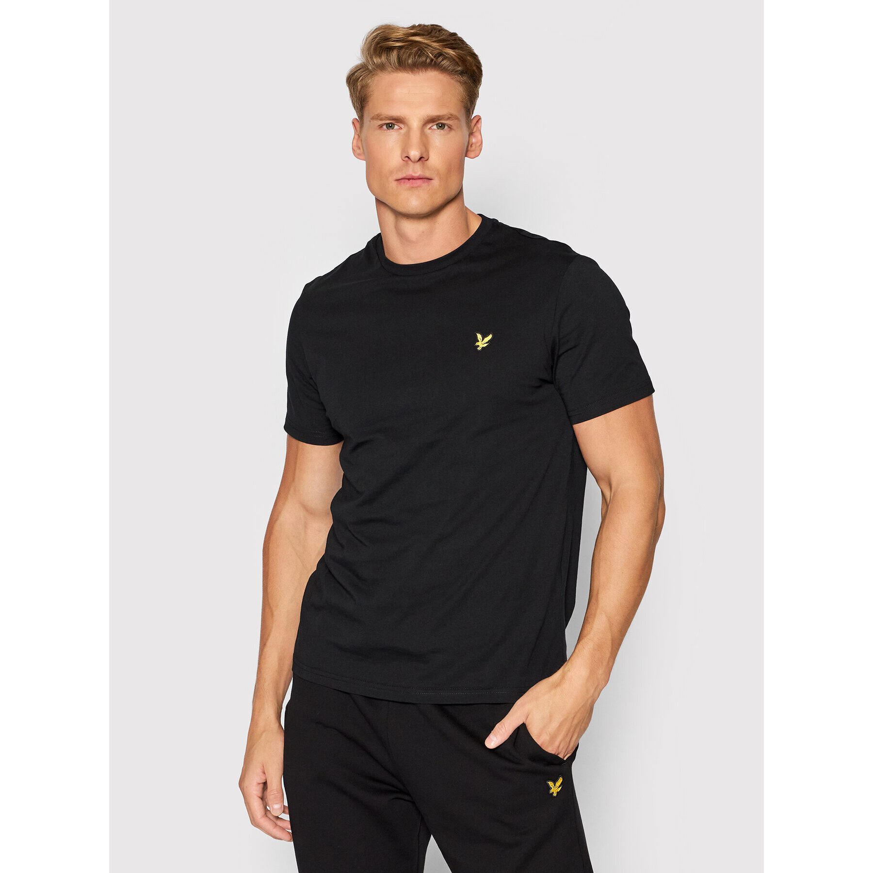 Lyle & Scott Тишърт Plain TS400VOG Черен Regular Fit - Pepit.bg