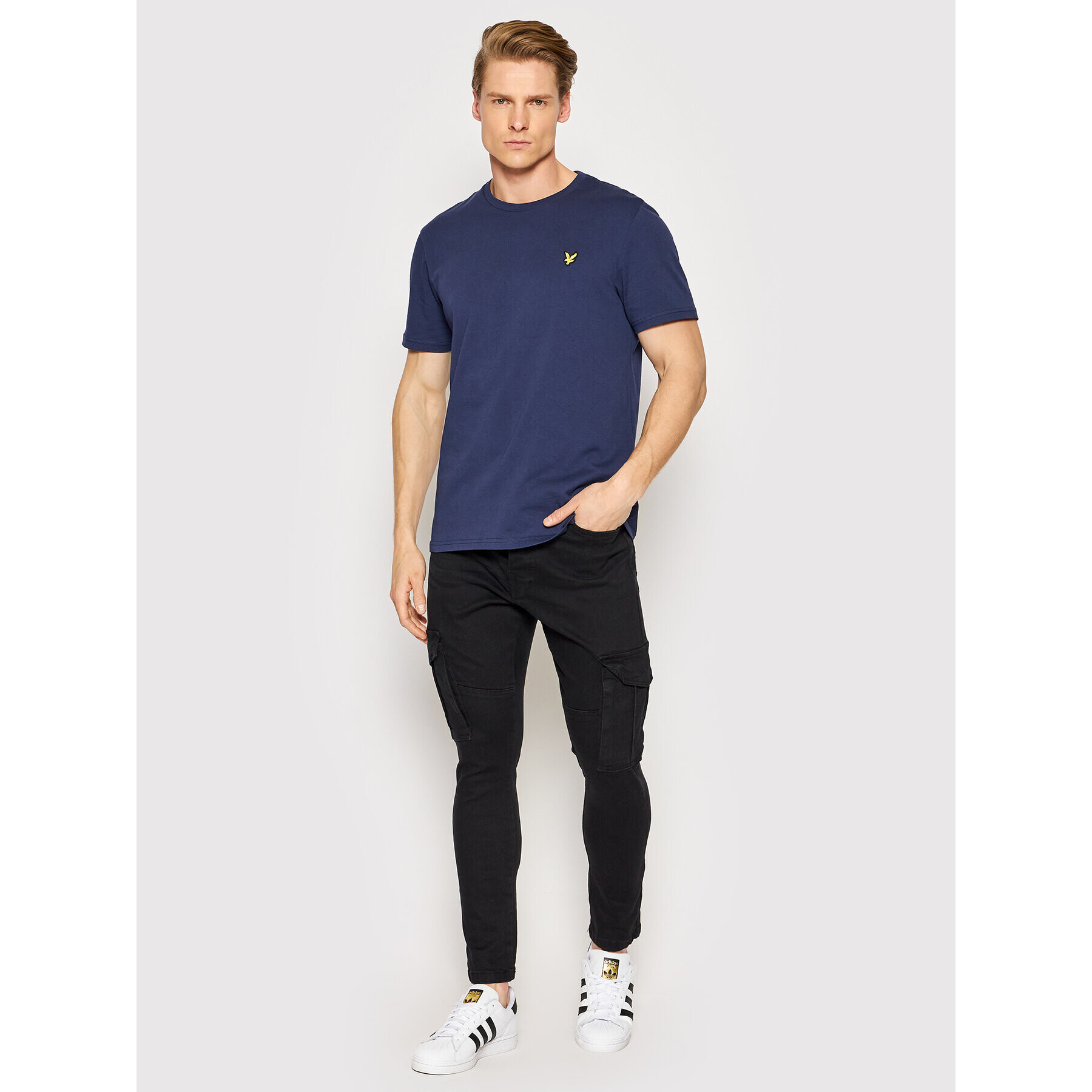 Lyle & Scott Тишърт Plain TS400VOG Тъмносин Regular Fit - Pepit.bg