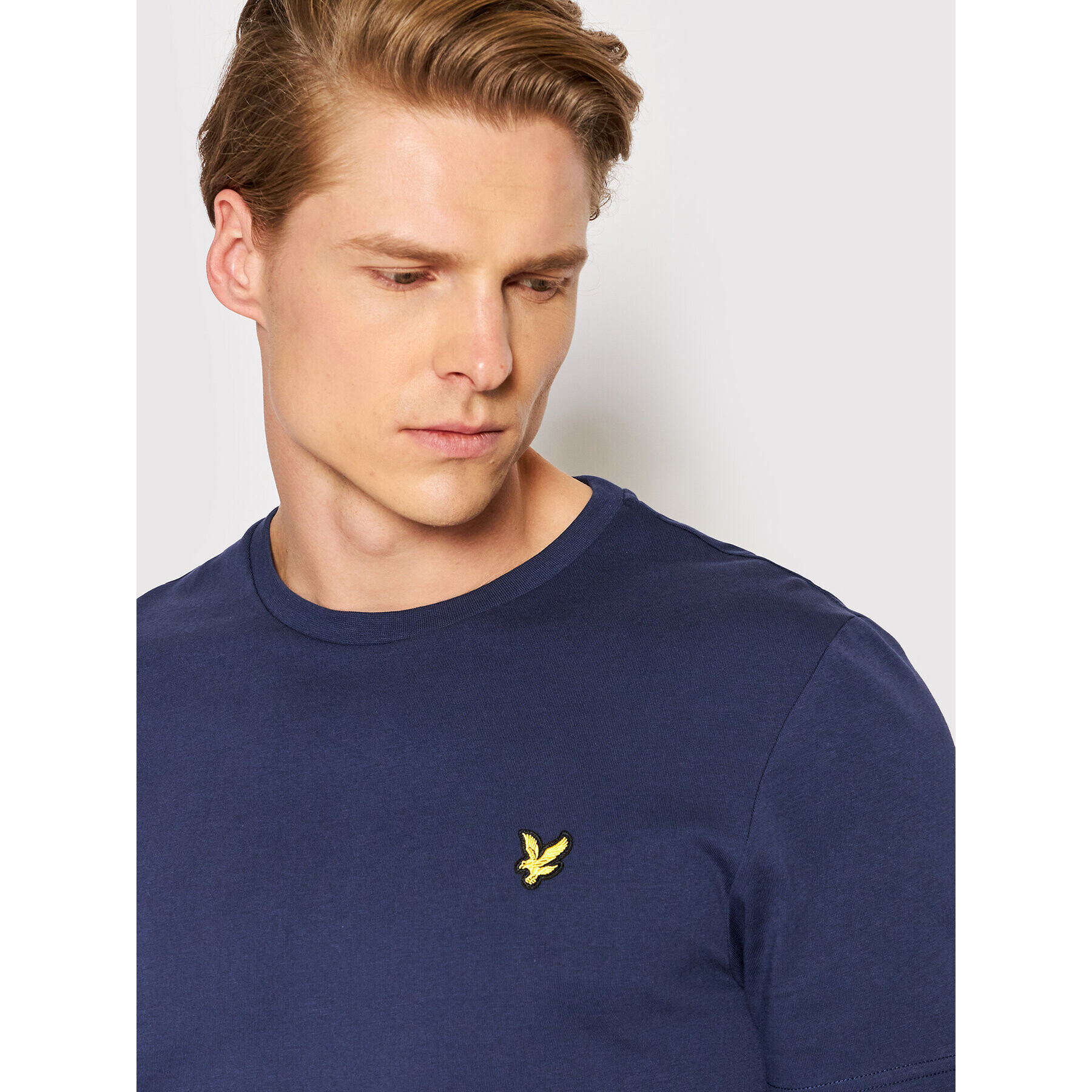 Lyle & Scott Тишърт Plain TS400VOG Тъмносин Regular Fit - Pepit.bg