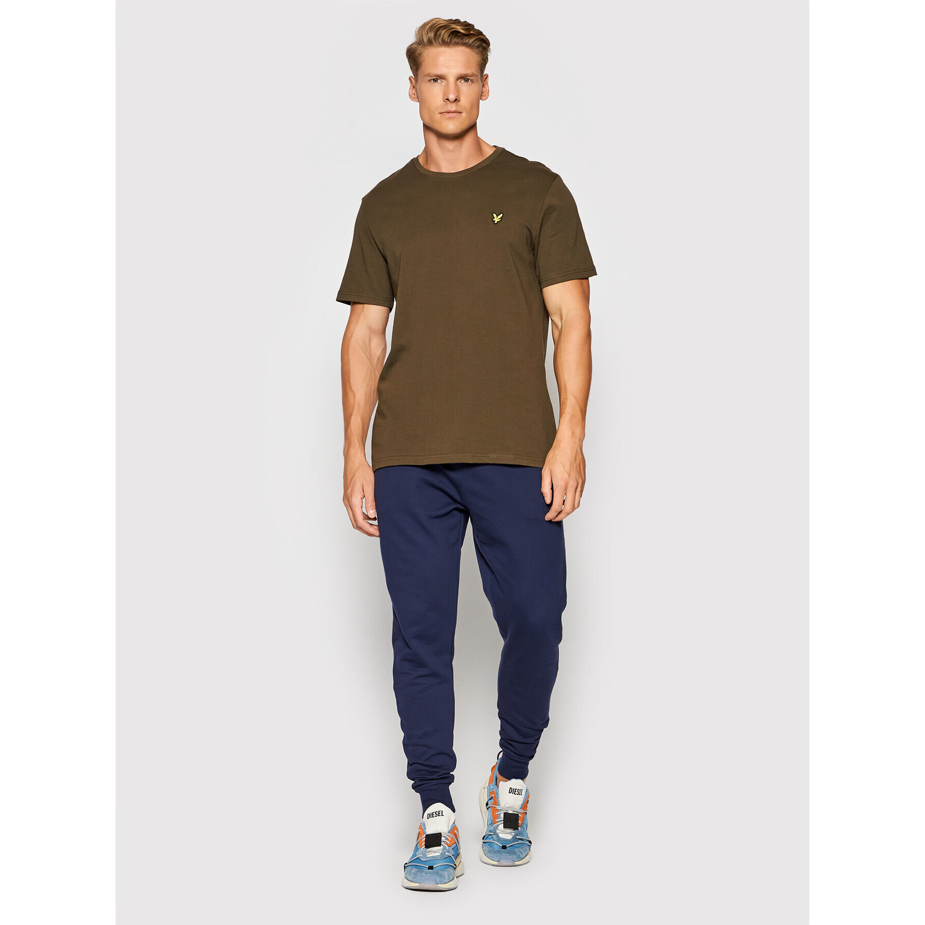 Lyle & Scott Тишърт Plain TS400VOG Зелен Regular Fit - Pepit.bg