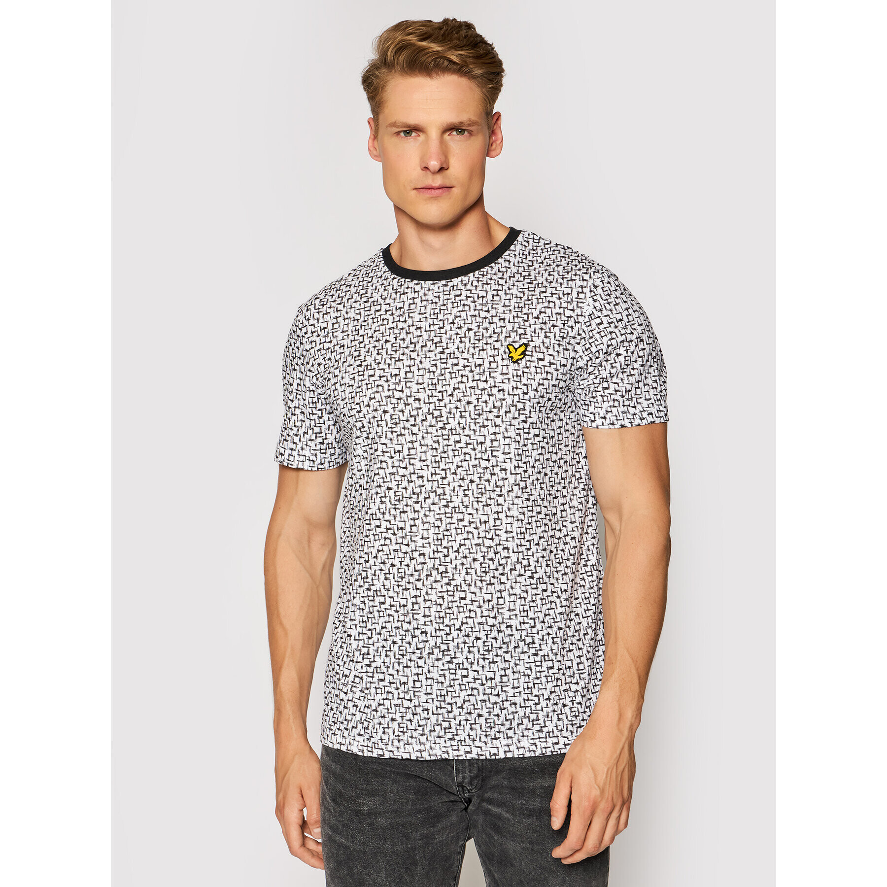 Lyle & Scott Тишърт Printed Tee TS1481SP Бял Regular Fit - Pepit.bg
