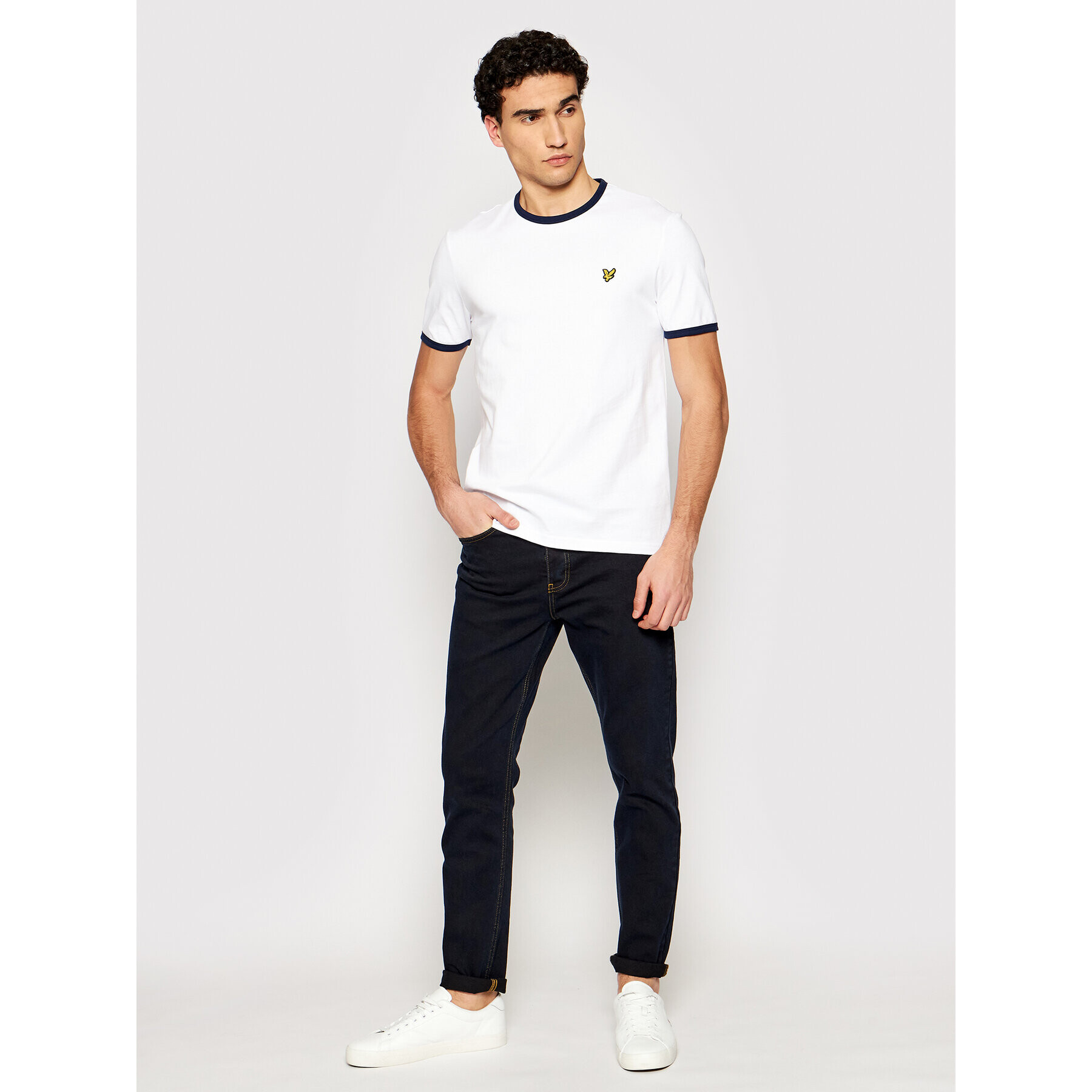 Lyle & Scott Тишърт Ringer TS705V Бял Regular Fit - Pepit.bg