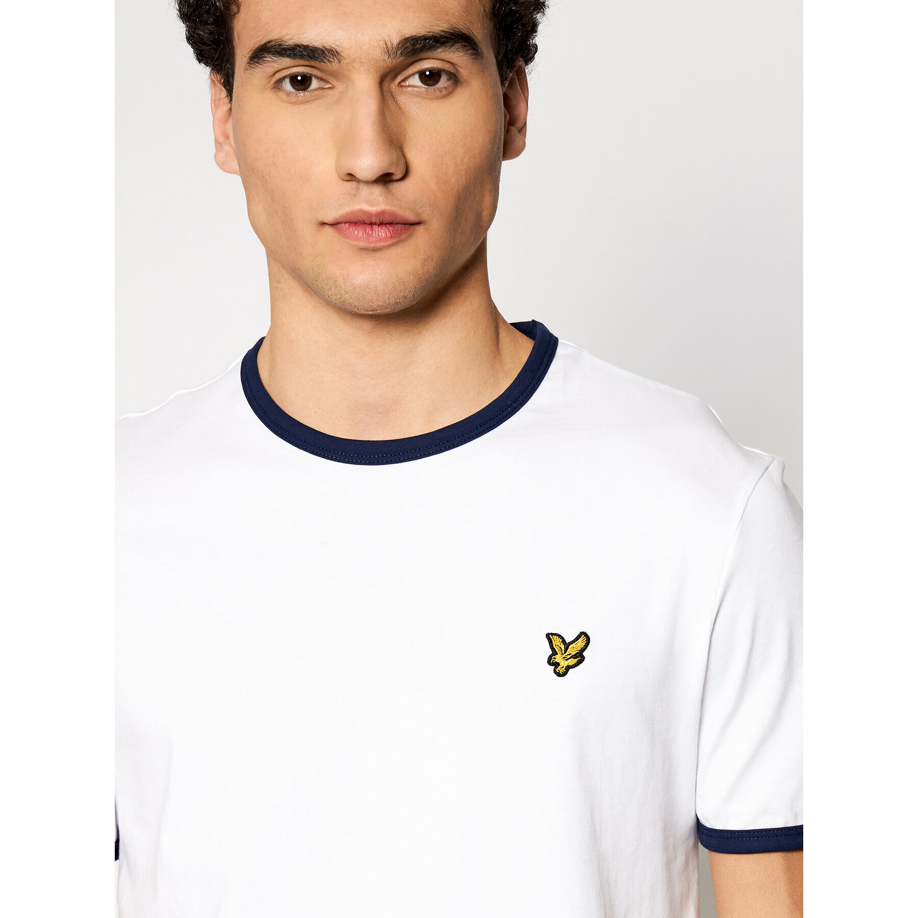 Lyle & Scott Тишърт Ringer TS705V Бял Regular Fit - Pepit.bg