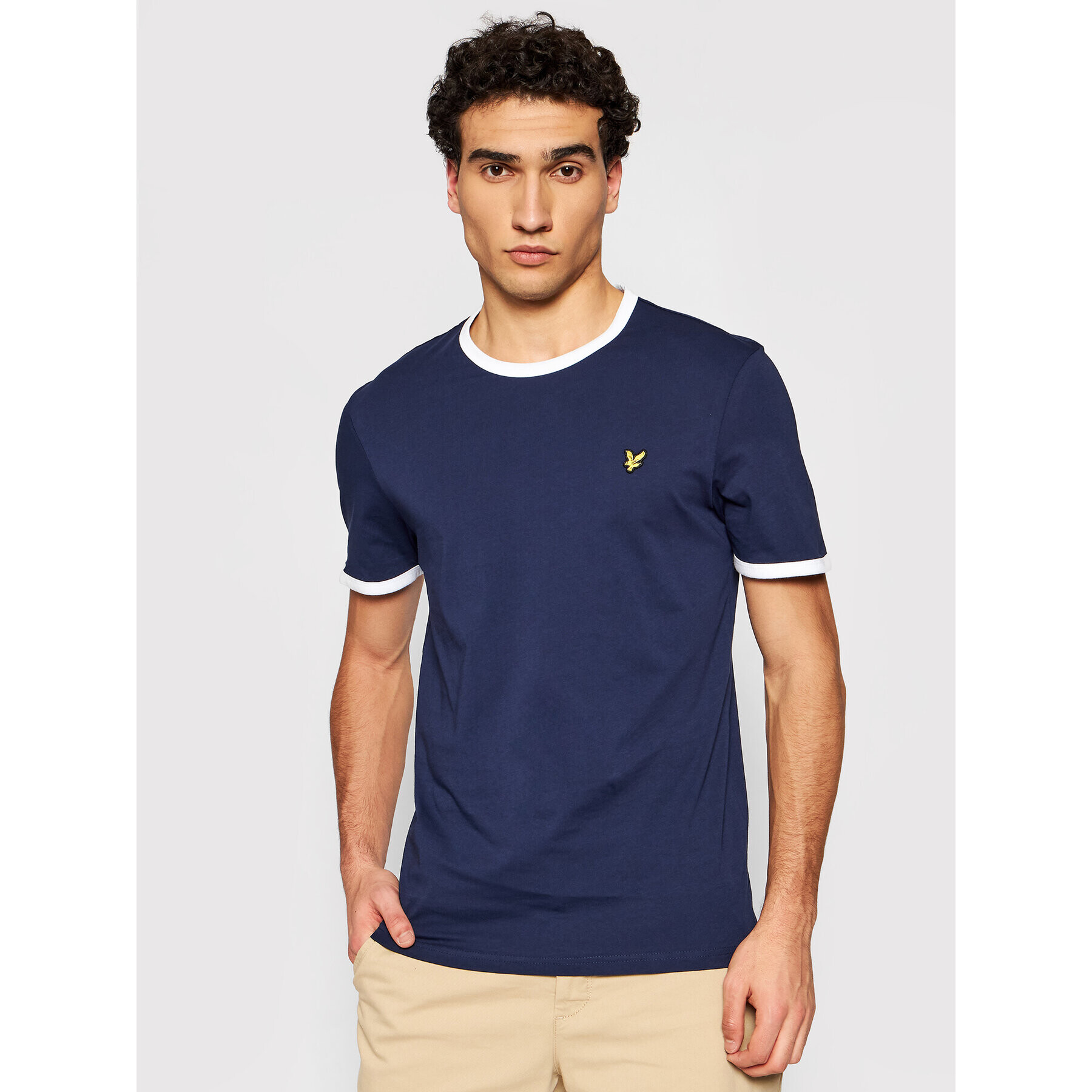 Lyle & Scott Тишърт Ringer TS705V Тъмносин Regular Fit - Pepit.bg