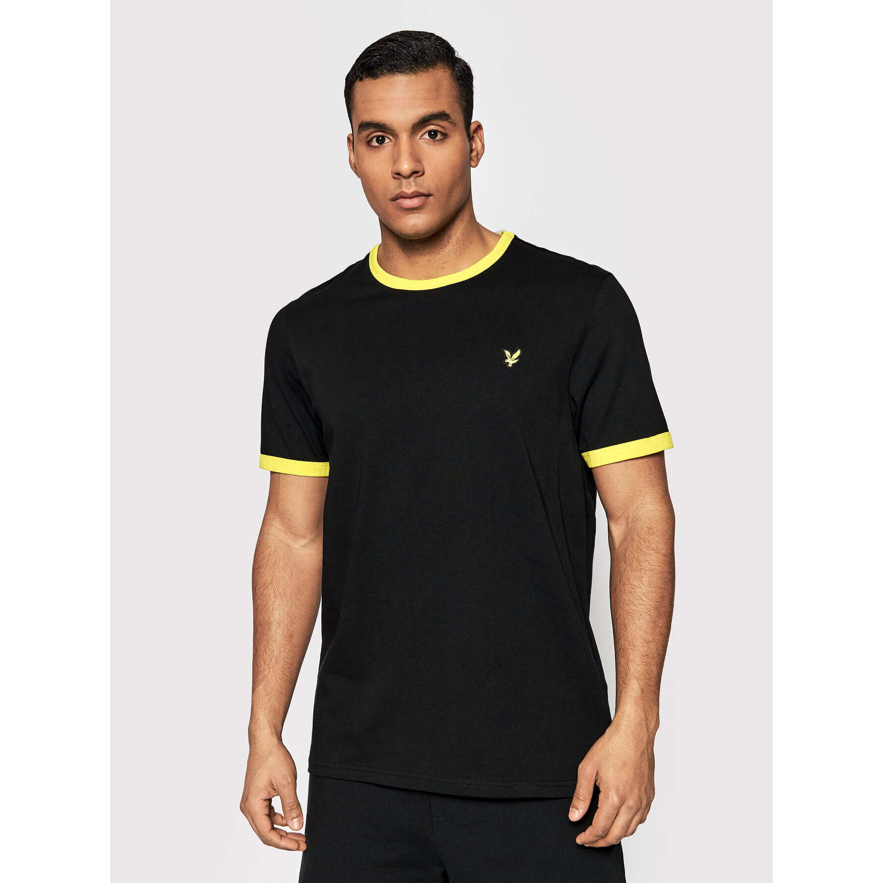 Lyle & Scott Тишърт Ringer TS705VOG Черен Regular Fit - Pepit.bg