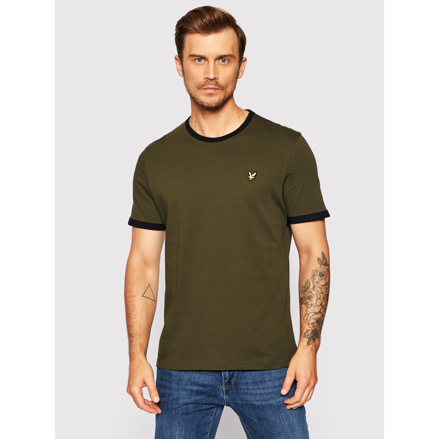 Lyle & Scott Тишърт Ringer TS705VOG Зелен Regular Fit - Pepit.bg