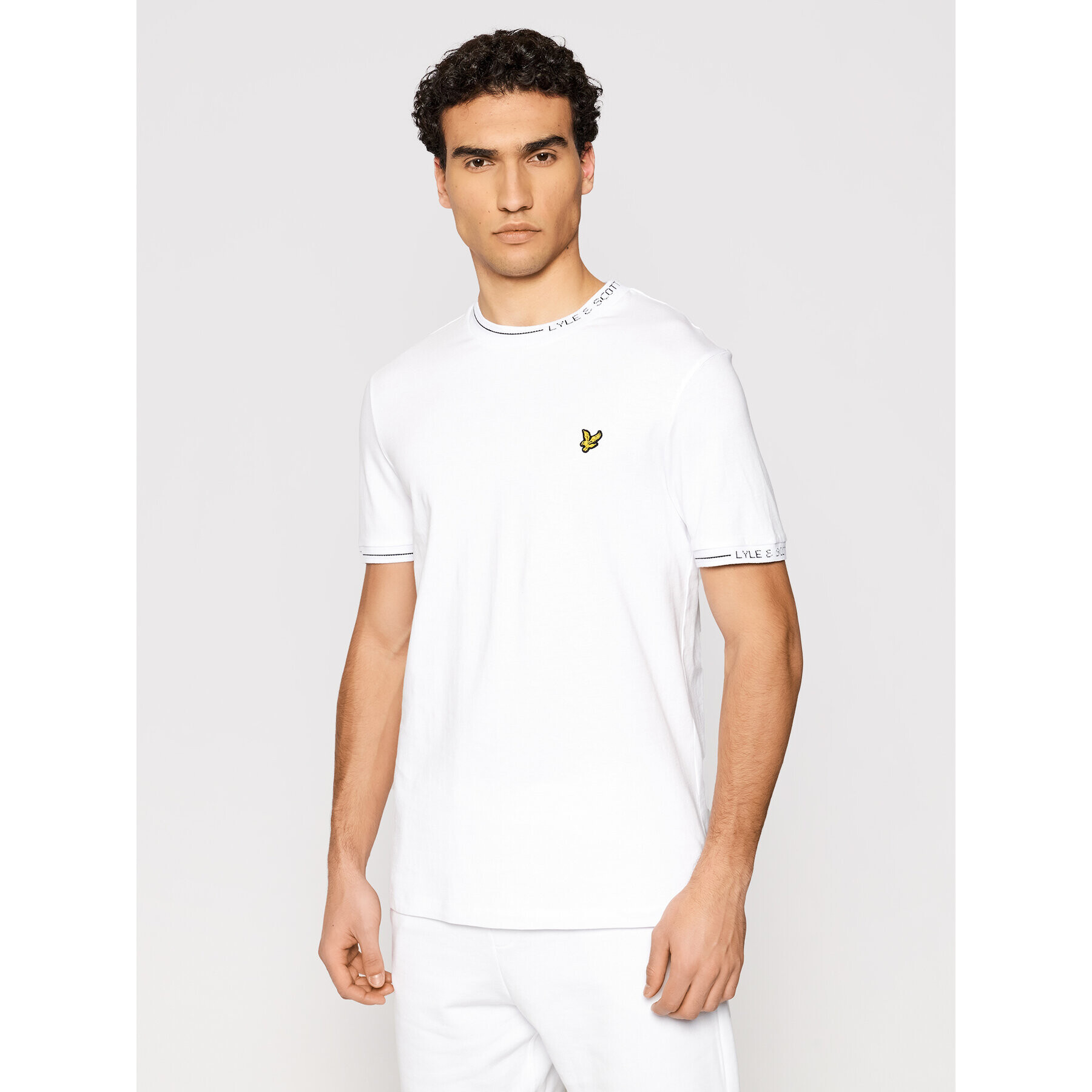 Lyle & Scott Тишърт Seasonal Branded Ringer TS1419V Бял Regular Fit - Pepit.bg