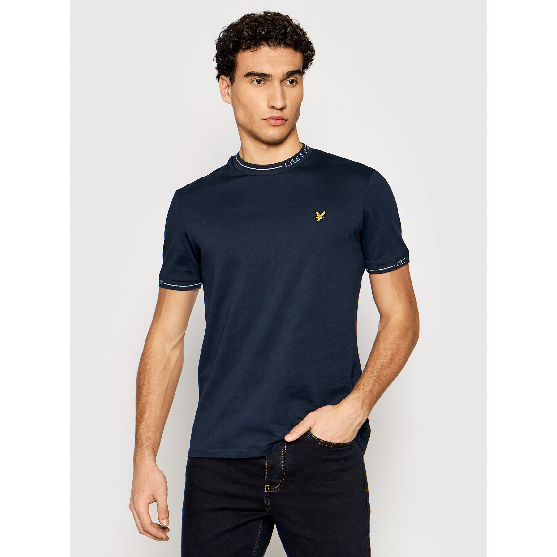 Lyle & Scott Тишърт Seasonal Branded Ringer TS1419V Тъмносин Regular Fit - Pepit.bg