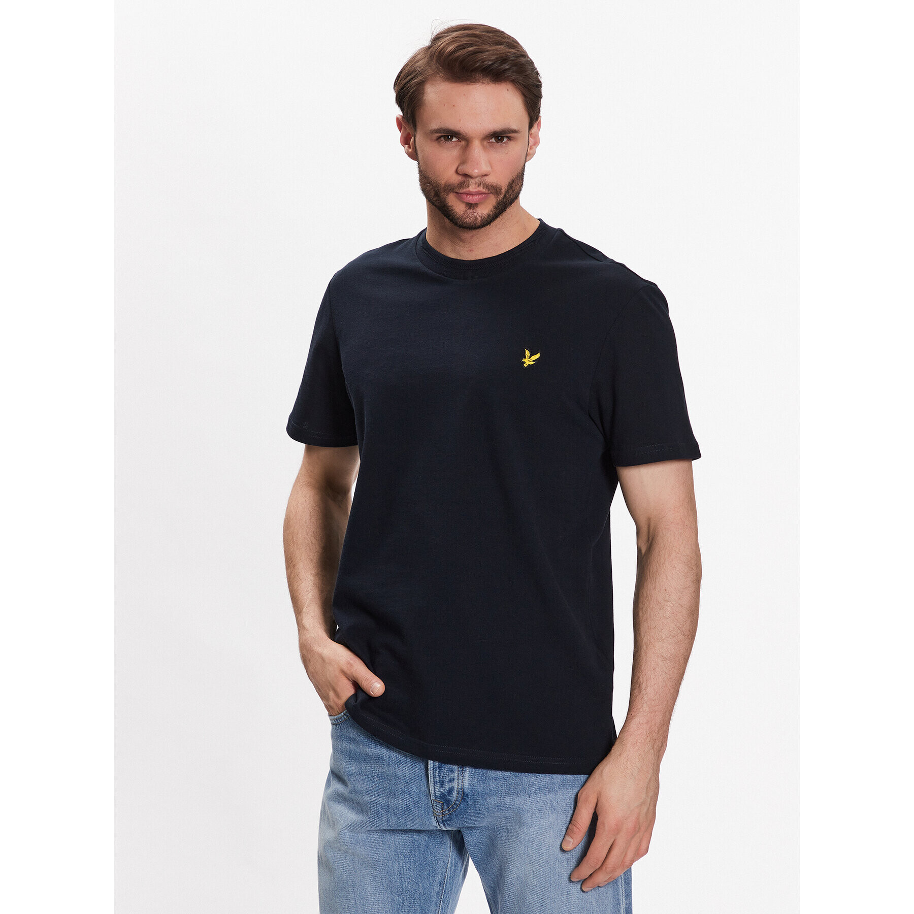 Lyle & Scott Тишърт SLUB T SHIRT TS1804V Тъмносин Regular Fit - Pepit.bg