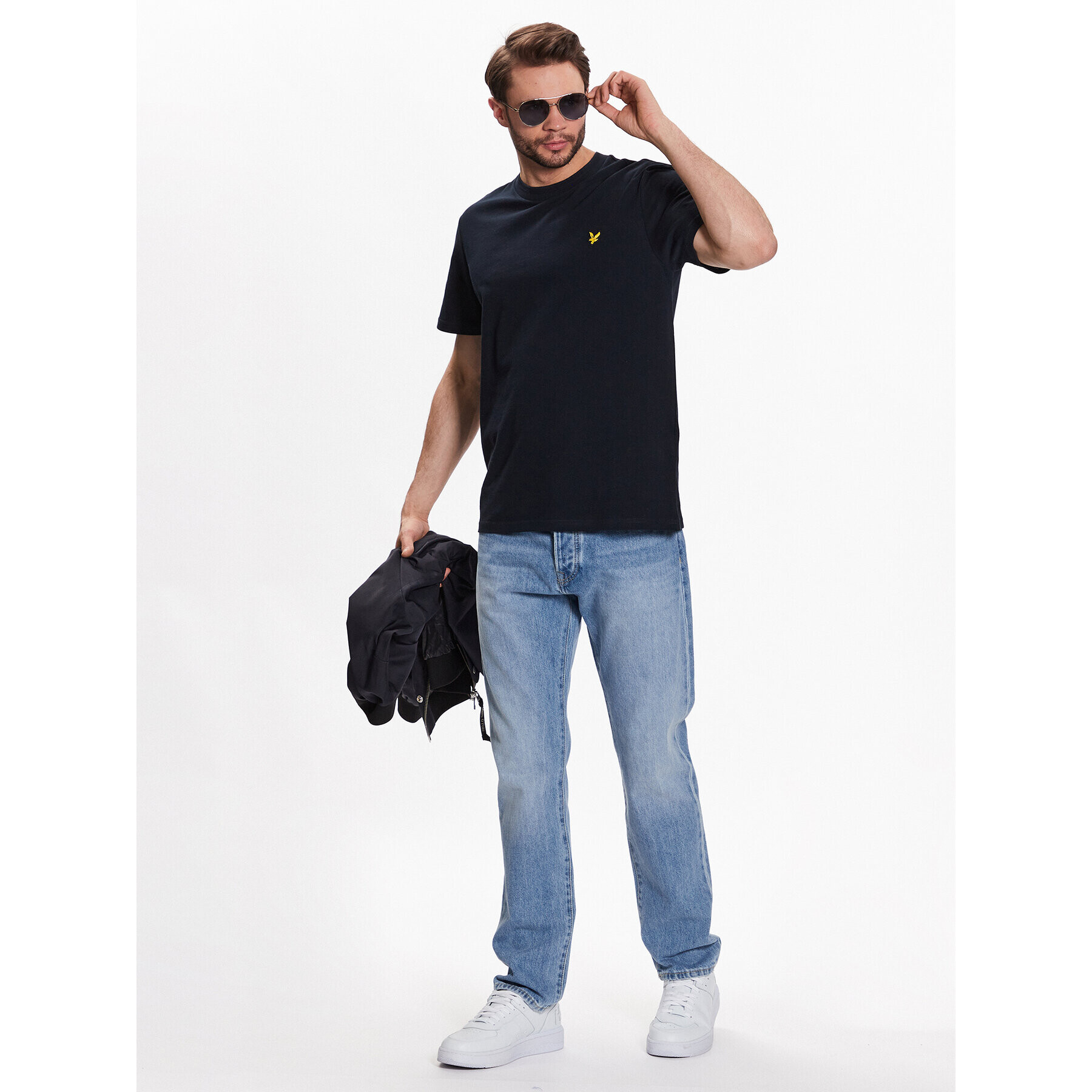 Lyle & Scott Тишърт SLUB T SHIRT TS1804V Тъмносин Regular Fit - Pepit.bg