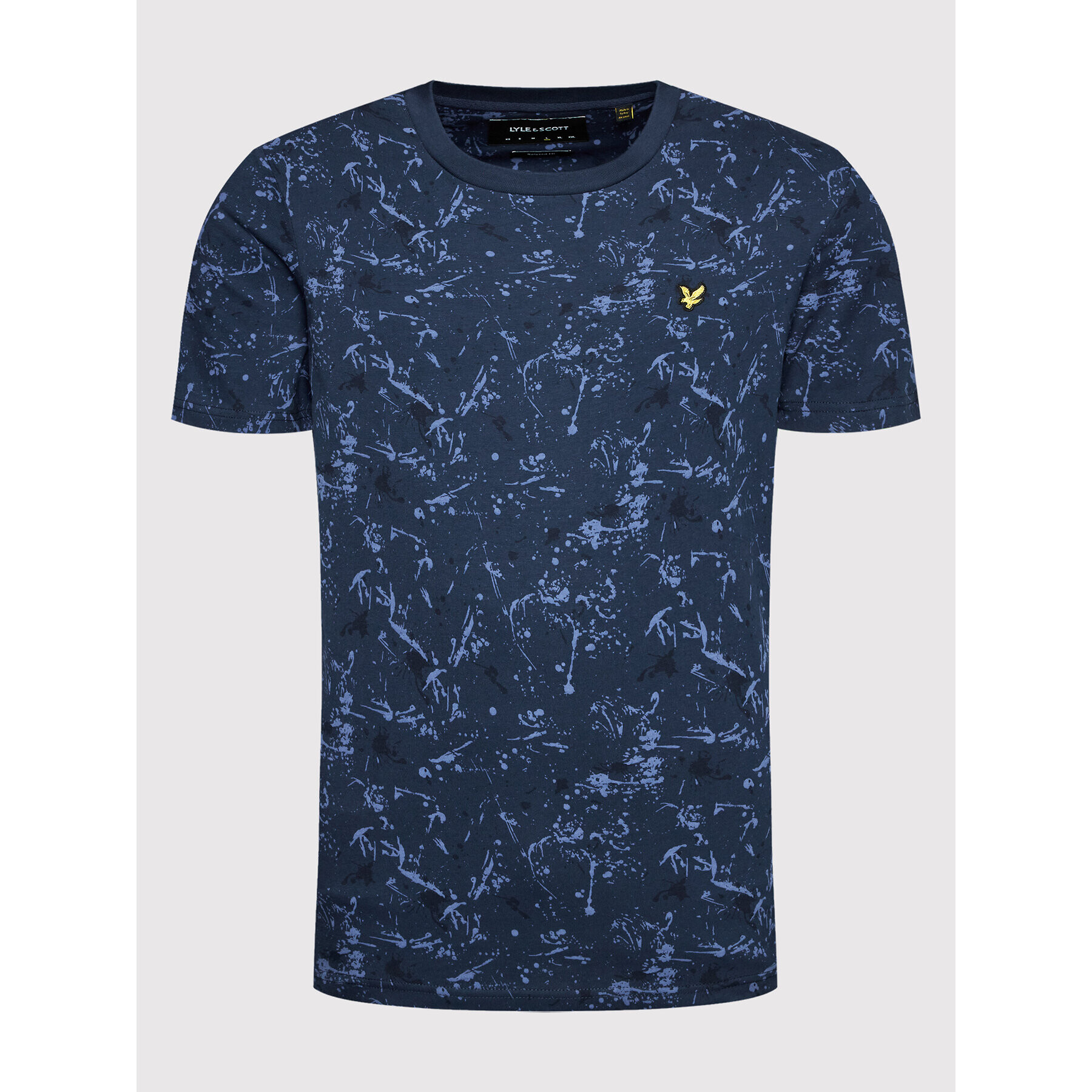 Lyle & Scott Тишърт Splatter Print TS1607V Тъмносин Relaxed Fit - Pepit.bg