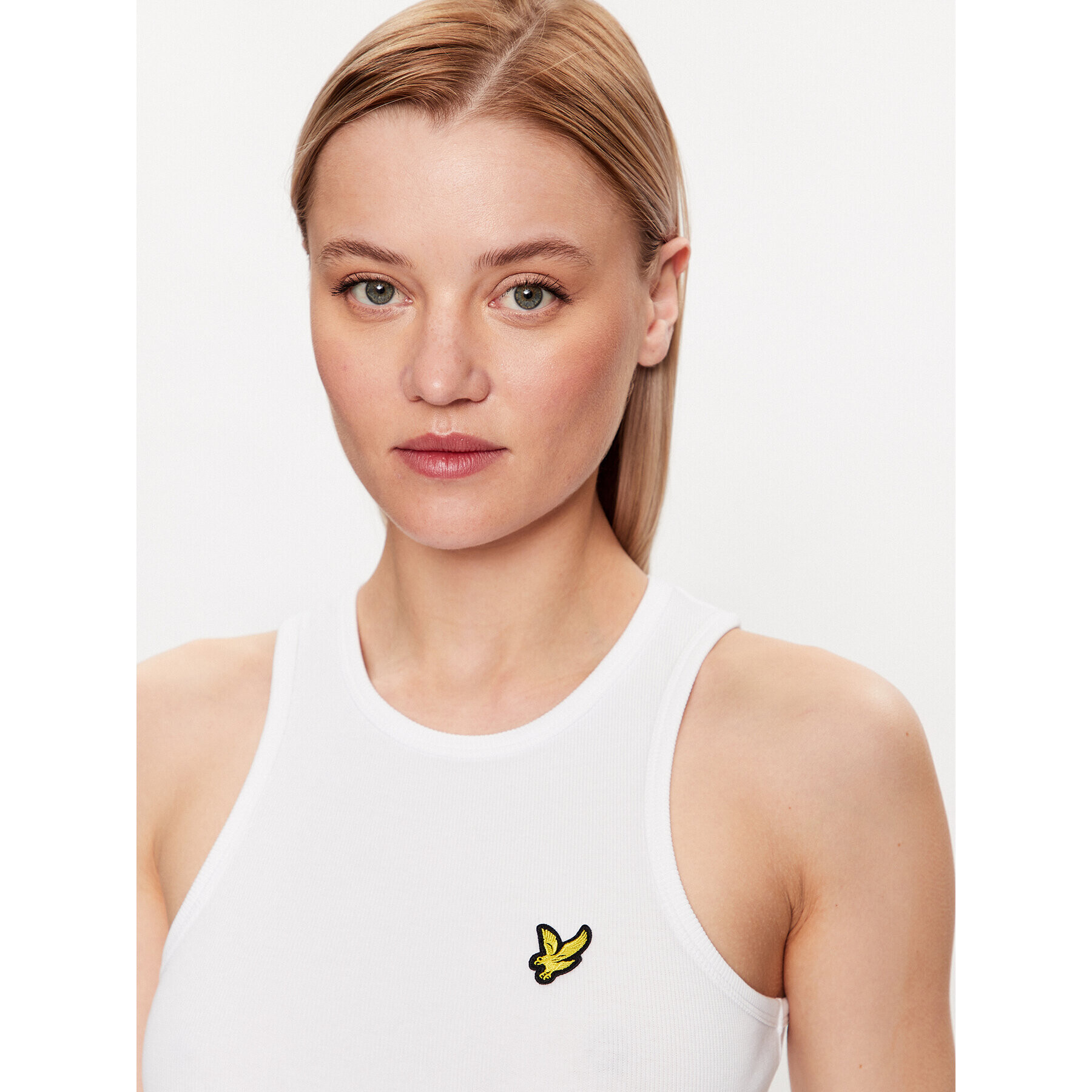 Lyle & Scott топ Ribbed Vest TSW1604V Бял Slim Fit - Pepit.bg