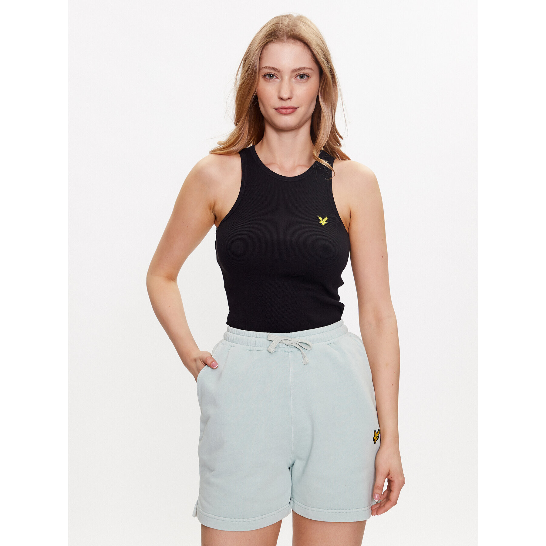 Lyle & Scott топ Ribbed Vest TSW1604V Черен Slim Fit - Pepit.bg