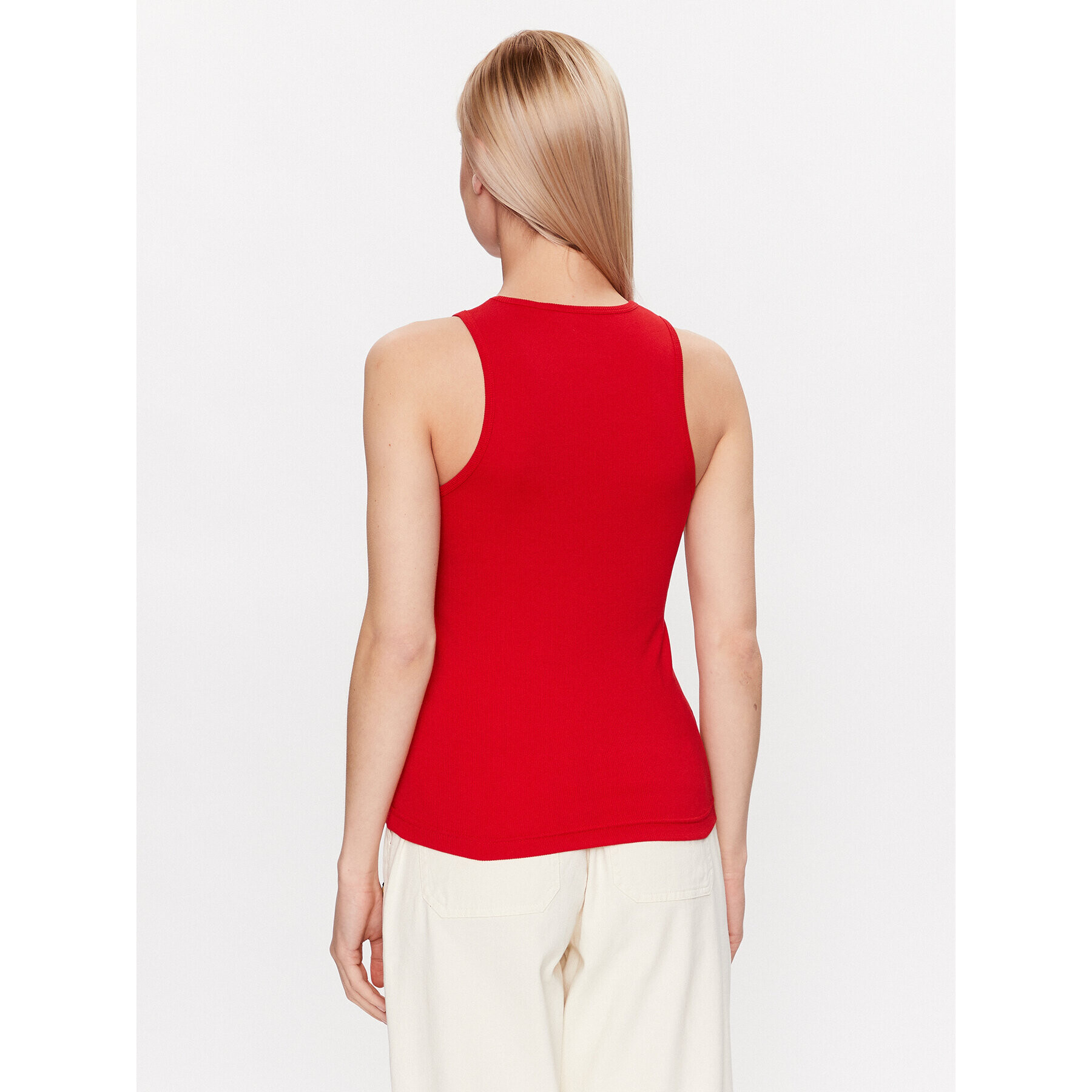 Lyle & Scott топ Ribbed Vest TSW1604V Червен Slim Fit - Pepit.bg