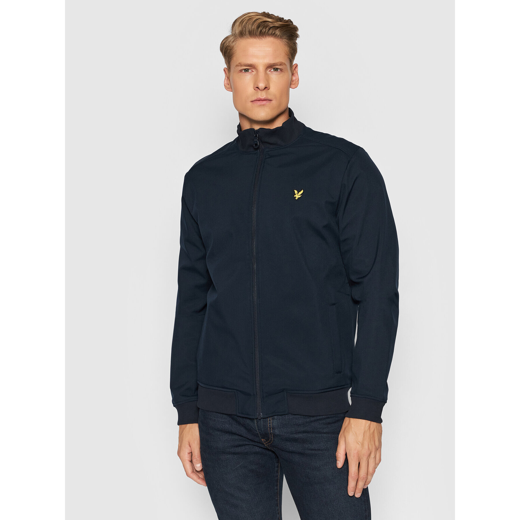 Lyle & Scott Яке бомбър Zip Trough Funnel Neck ML604VTR Тъмносин Regular Fit - Pepit.bg