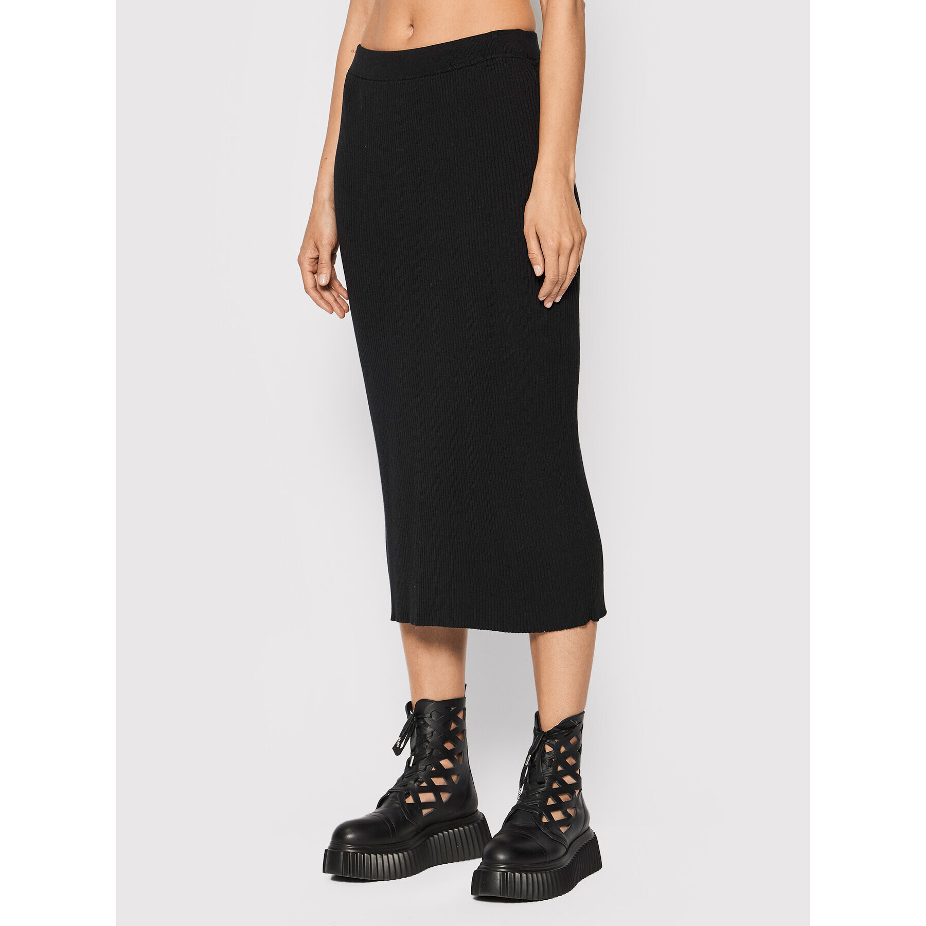 Makia Миди пола Lisa W71014 Черен Regular Fit - Pepit.bg