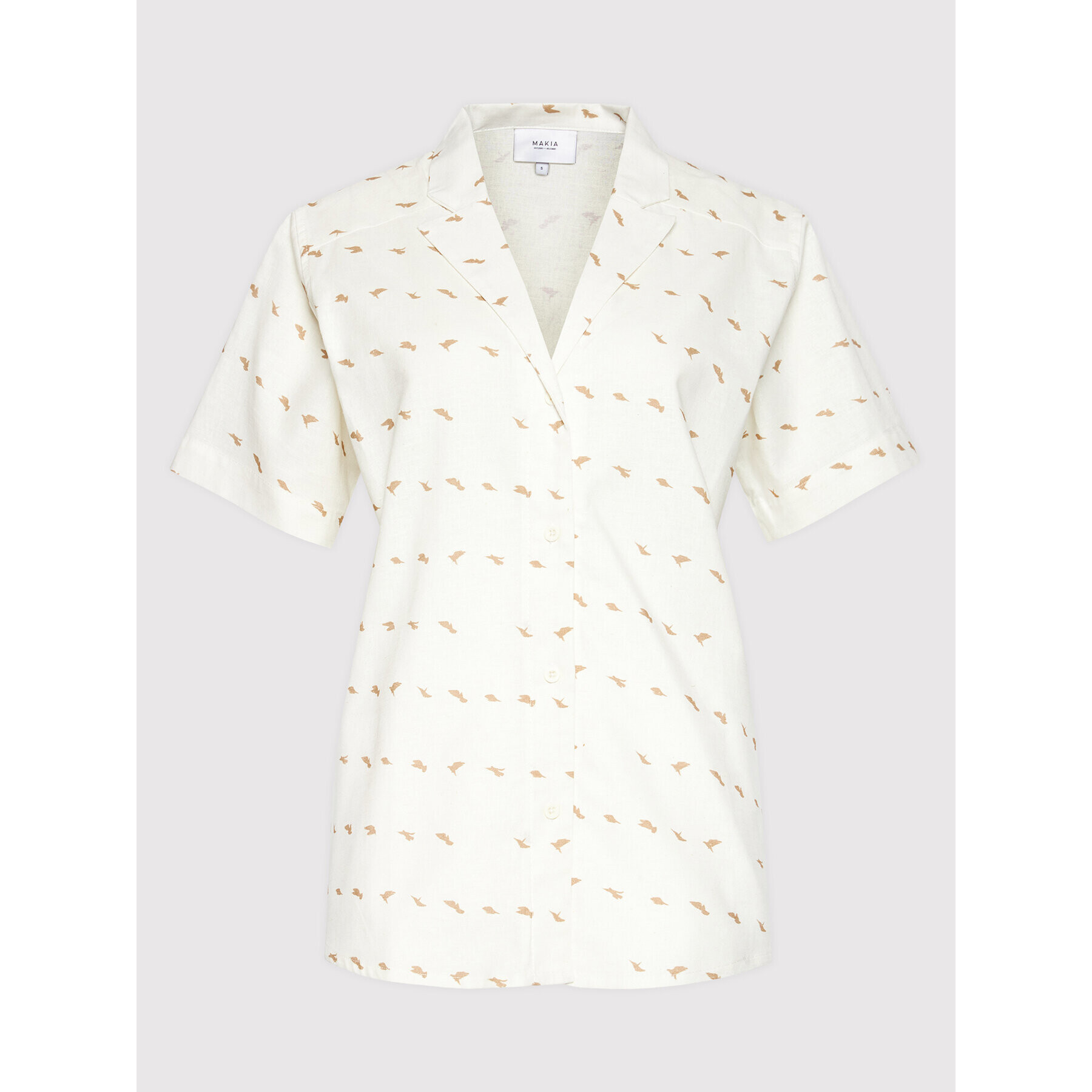 Makia Риза Sointu W61009 Бял Relaxed Fit - Pepit.bg