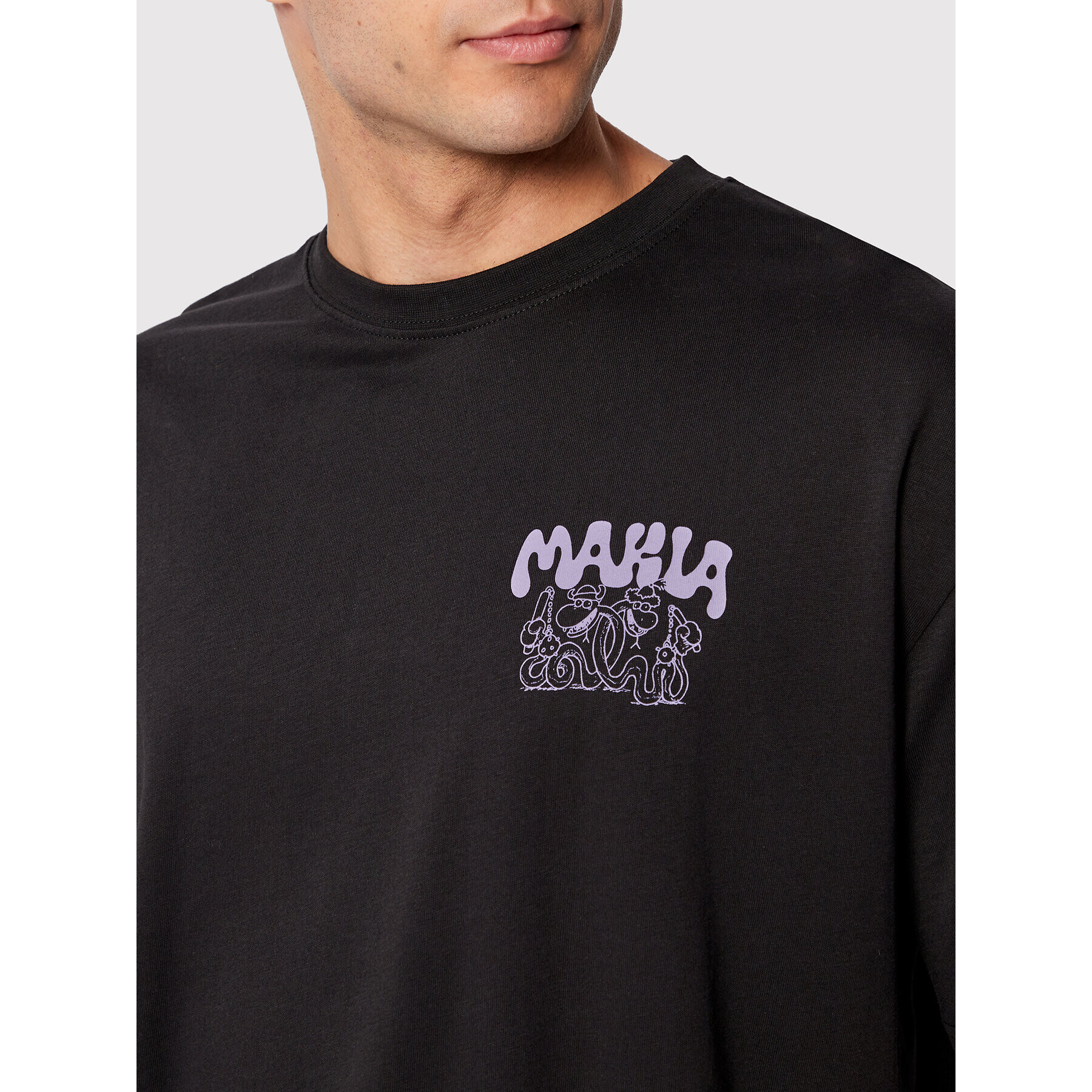 Makia Тишърт MAURI KUNNAS Snakes U21013 Черен Relaxed Fit - Pepit.bg