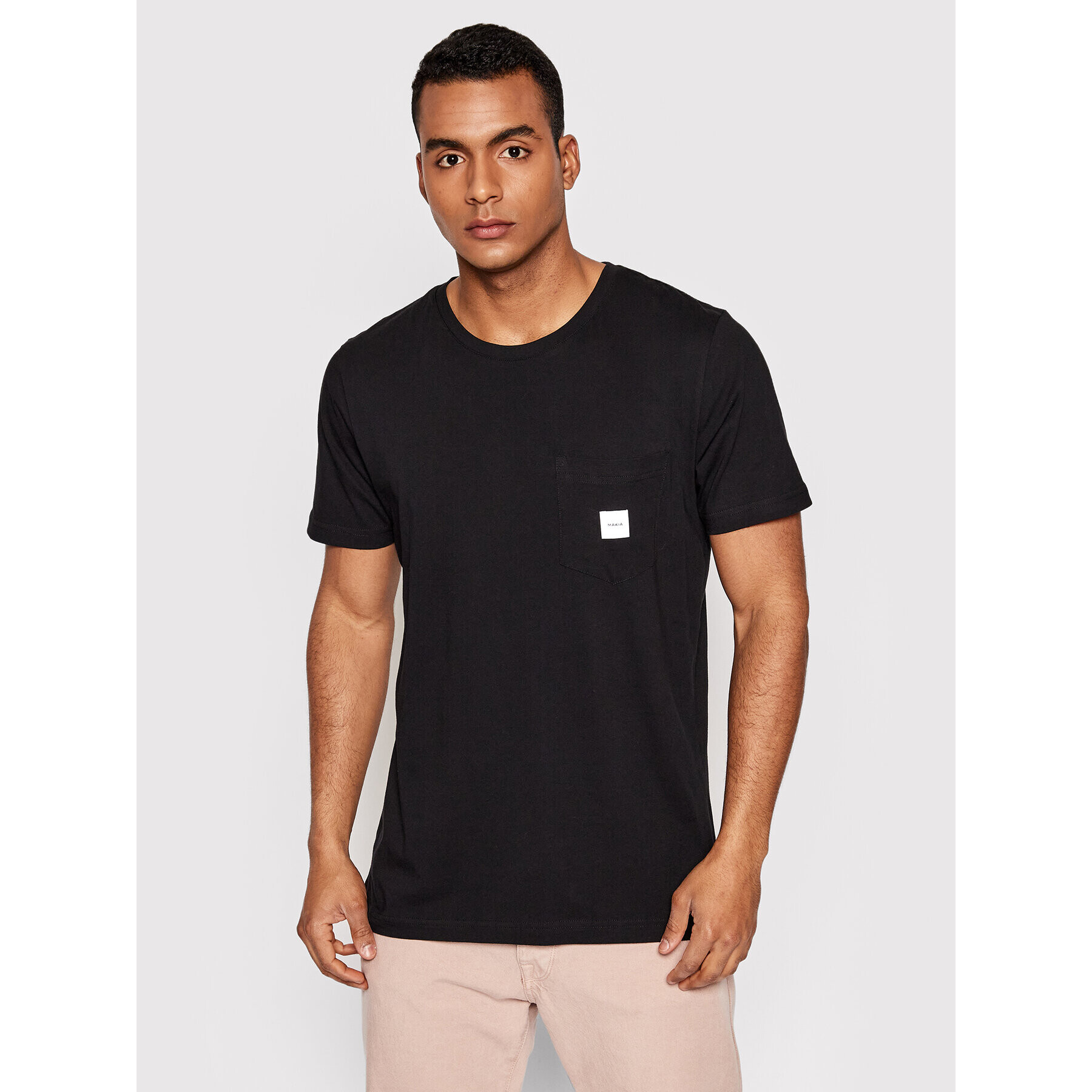 Makia Тишърт Square Pocket M24041 Черен Regular Fit - Pepit.bg